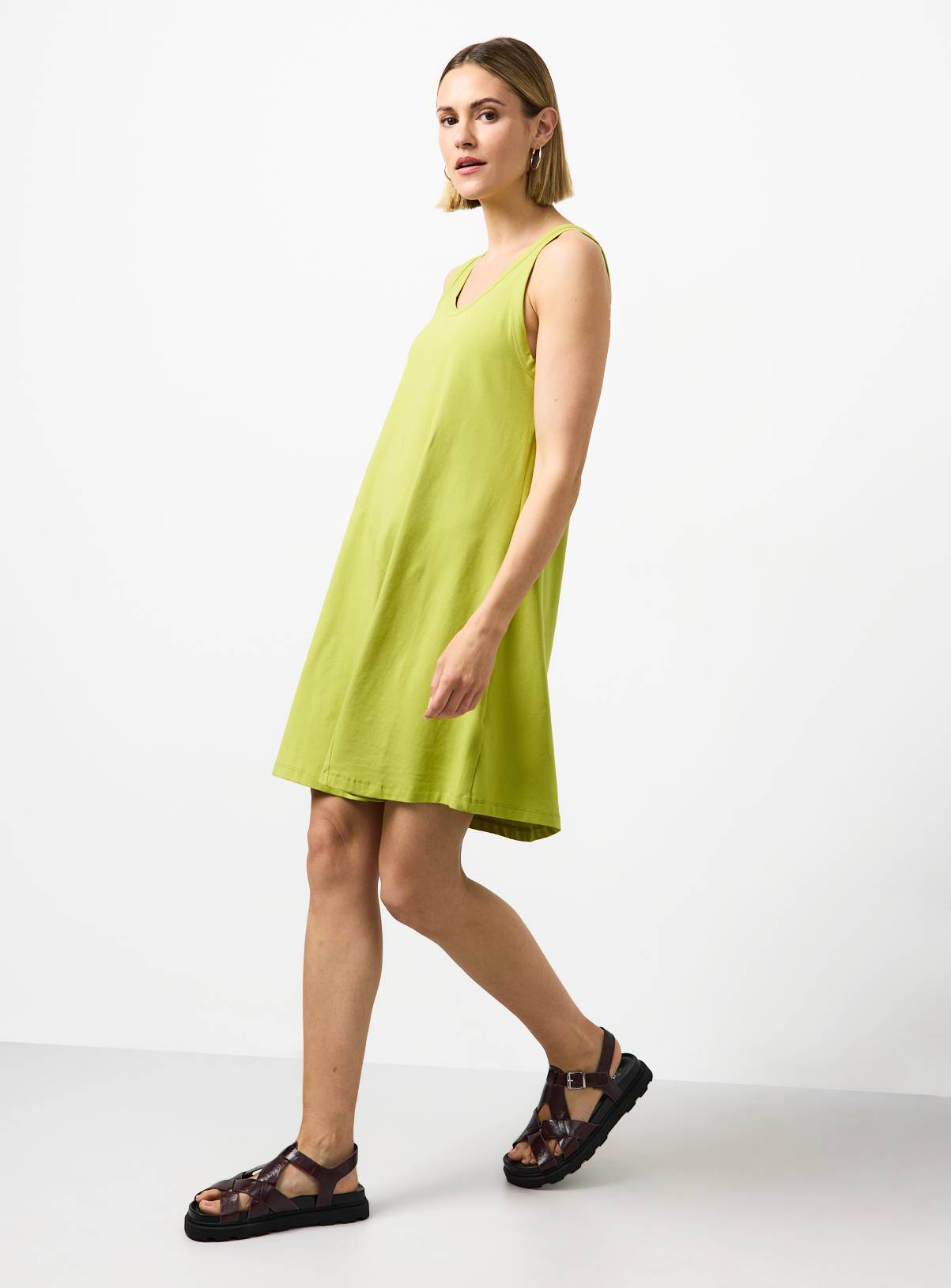 Lime Jersey Mini Panel Dress 8 - Image 2