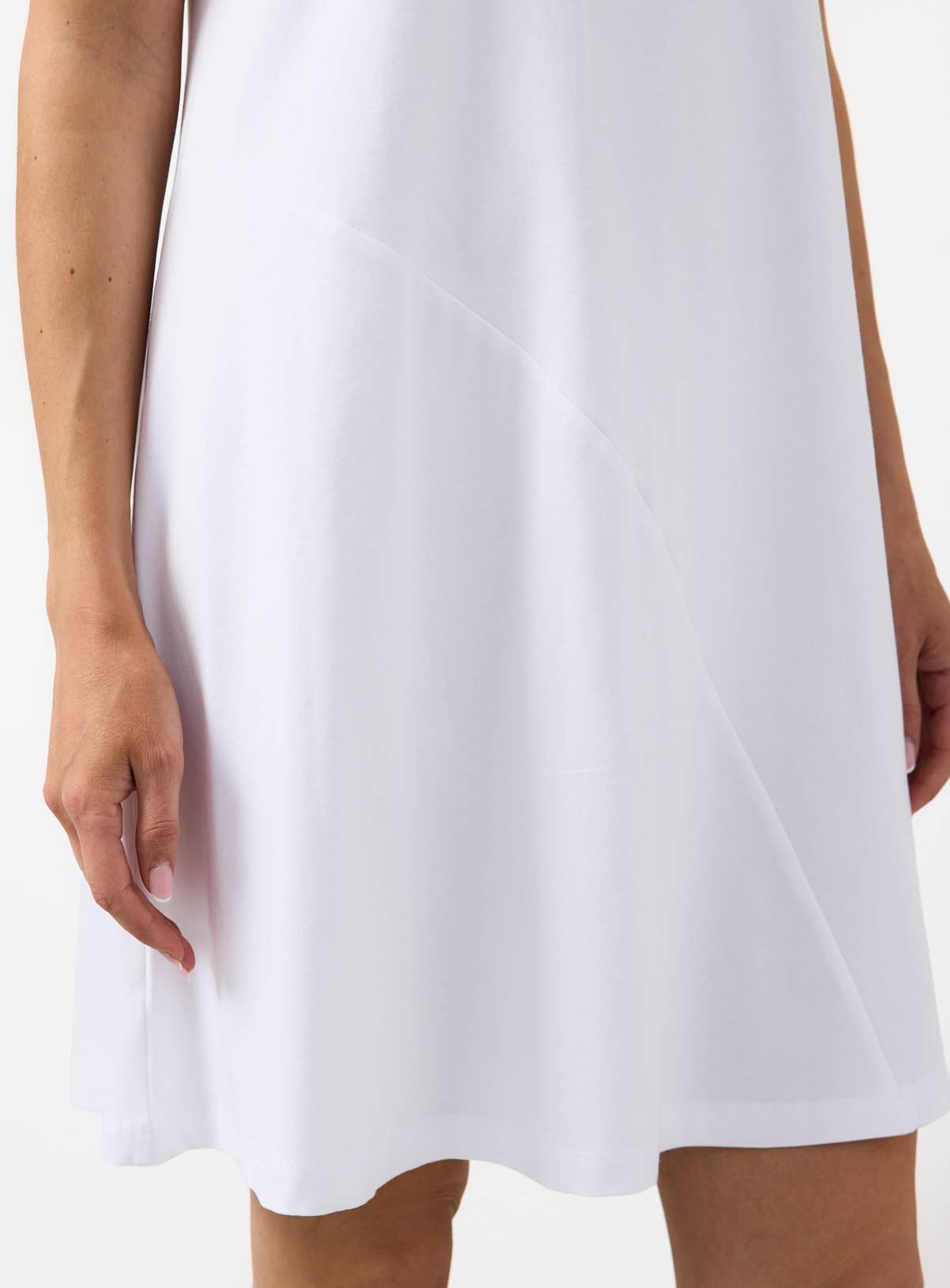 White Jersey Mini Panel Dress 18 - Image 3