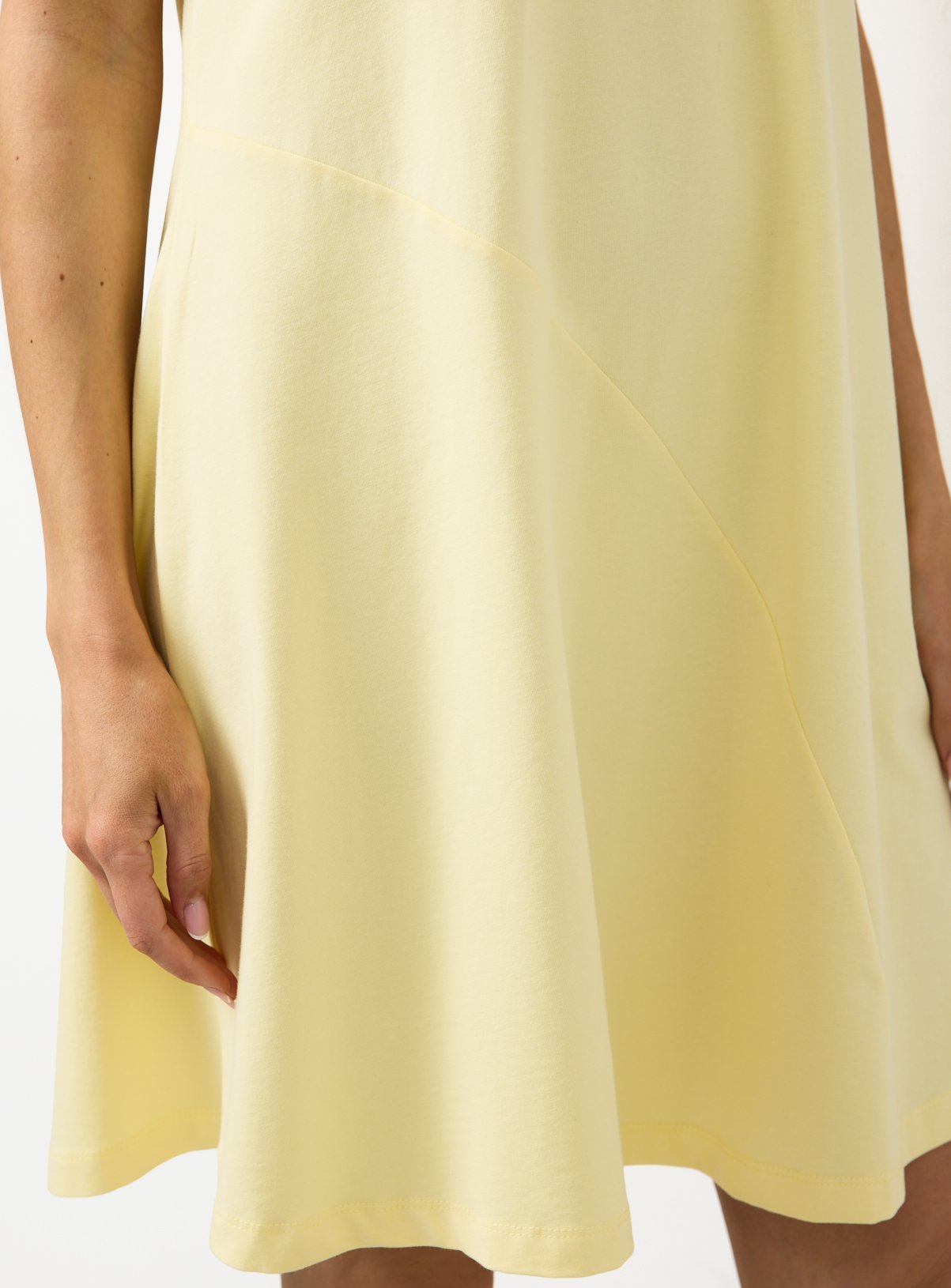 Yellow Jersey Mini Panel Dress 8 - Image 3 thumbnail