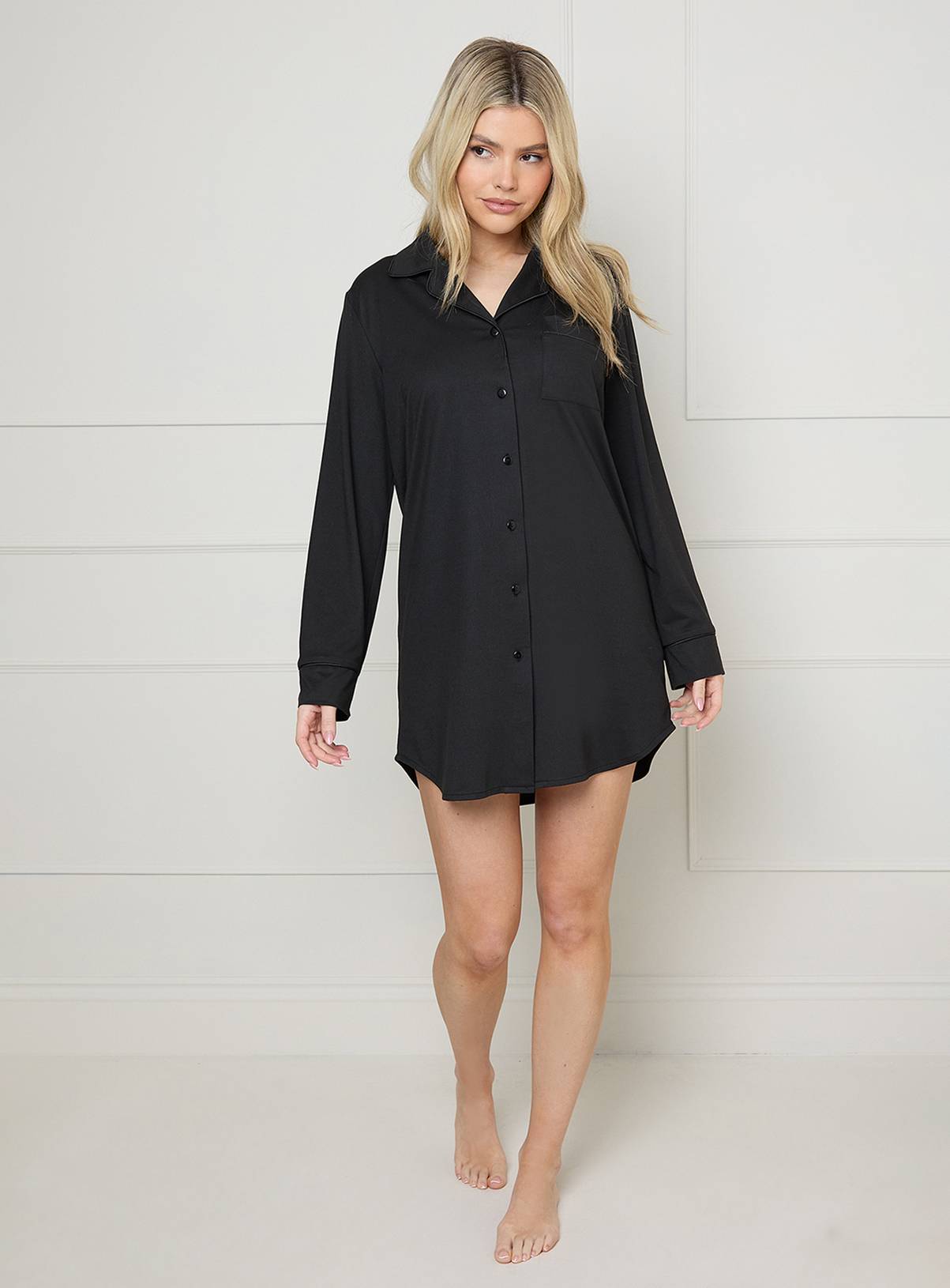 DOROTHY PERKINS Nightwear Tipped Pyjama Shirt M - Image 3