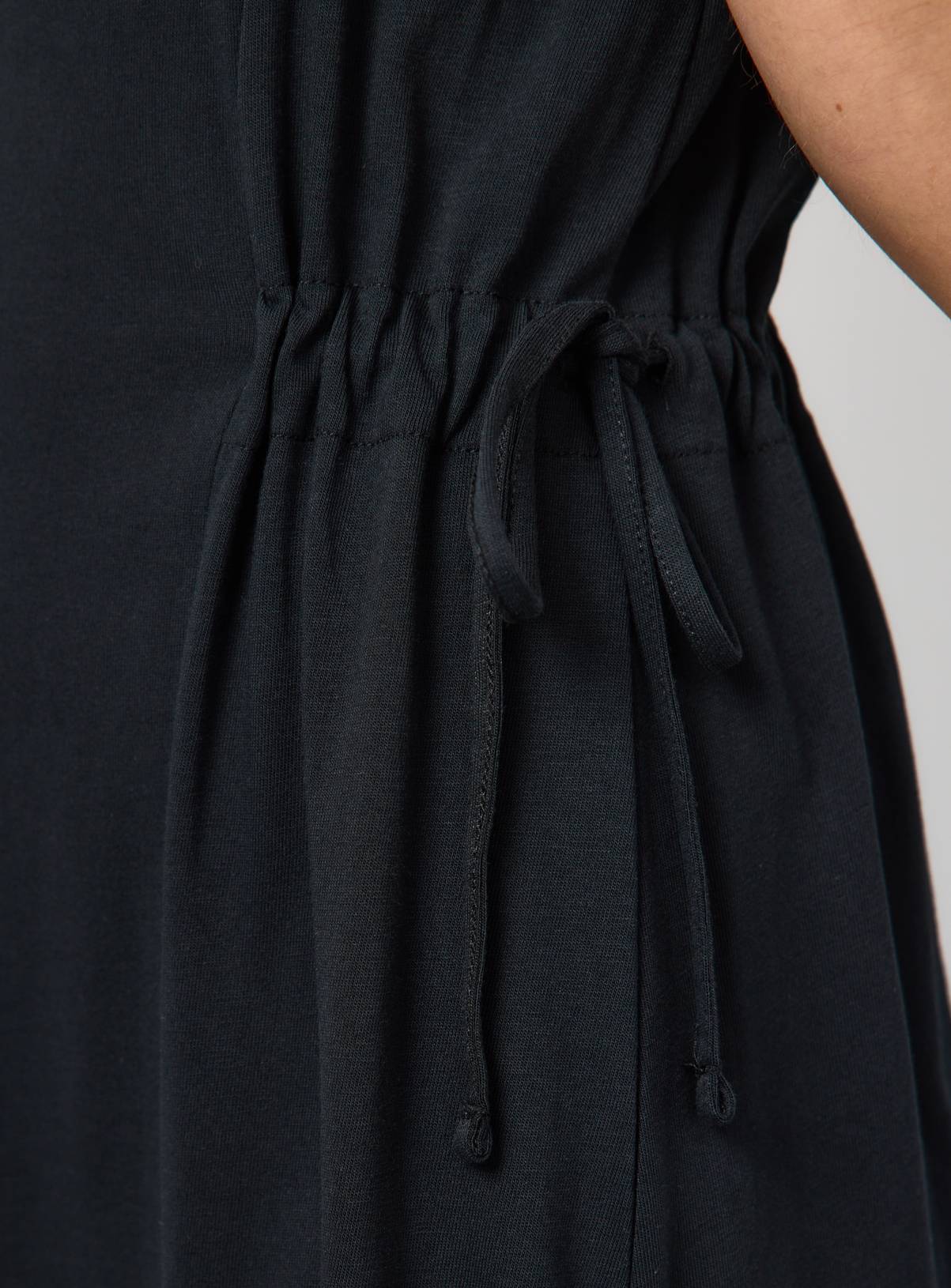 Black Jersey Tie Side Midaxi Dress 24 - Image 3