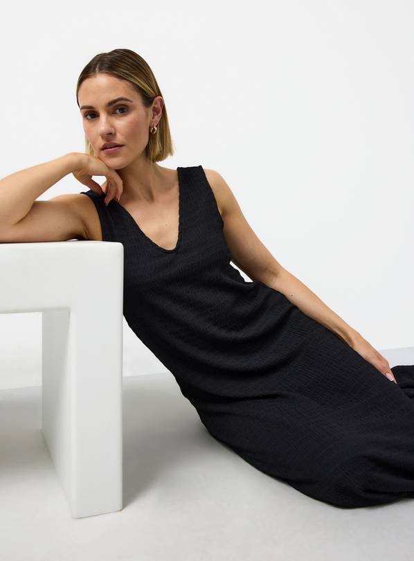 Black Jersey Maxi Pocket Dress 14