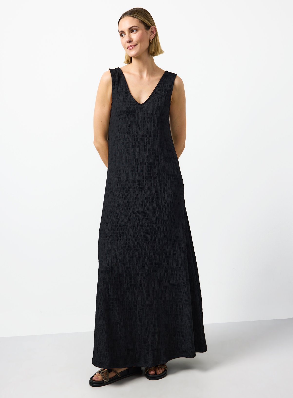 Black Jersey Maxi Pocket Dress 8 - Image 2 thumbnail