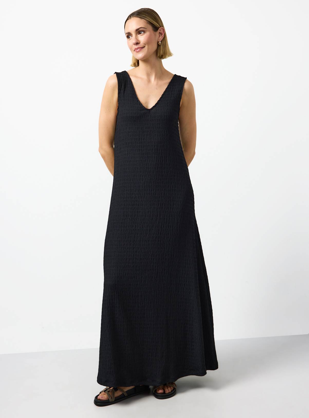 Black Jersey Maxi Pocket Dress 8 - Image 2