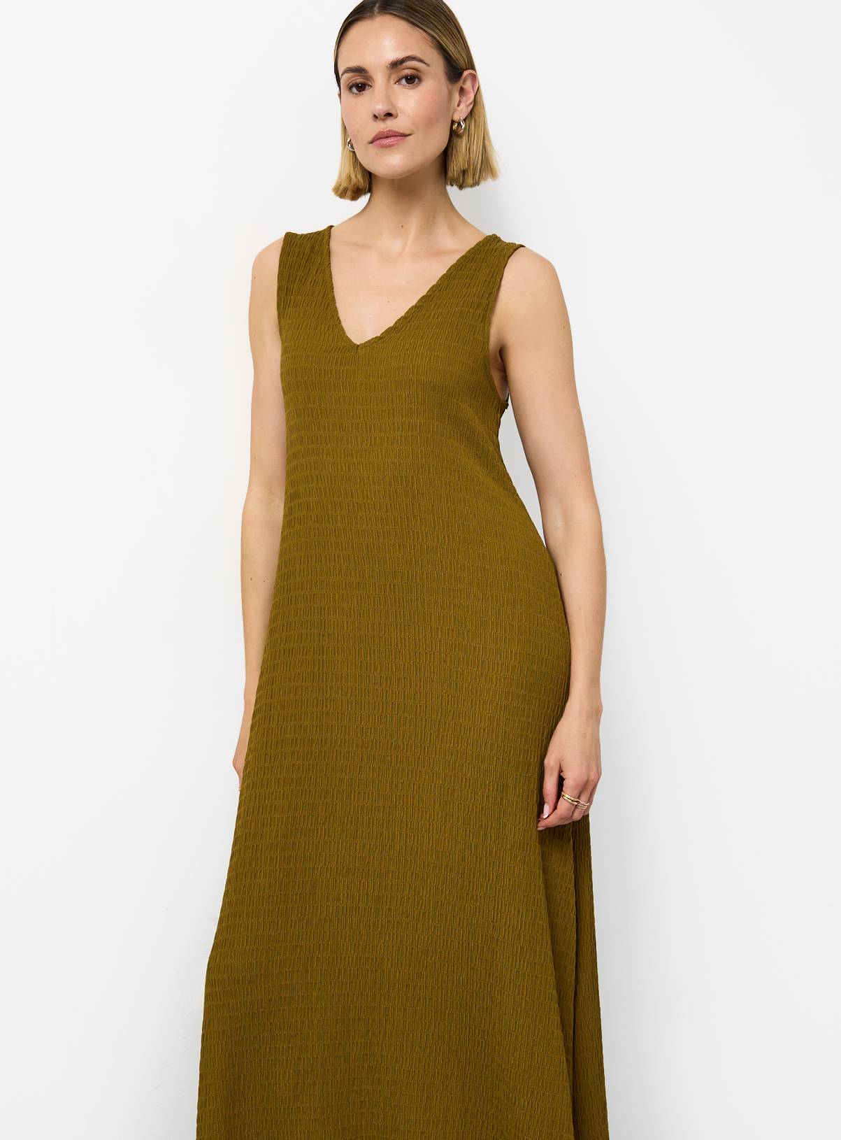 Khaki Jersey Maxi Pocket Dress 24 - Image 1