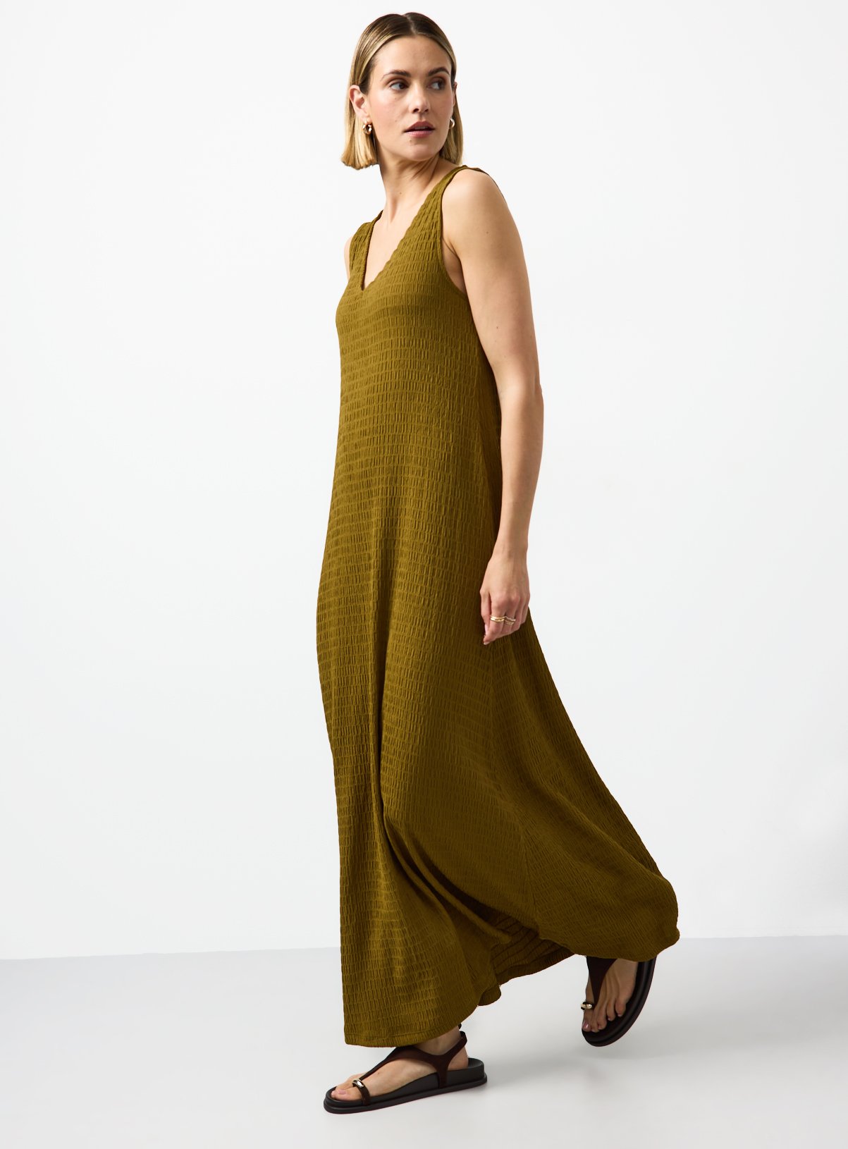 Buy Khaki Jersey Maxi Pocket Dress 24 | Maxi | Tu