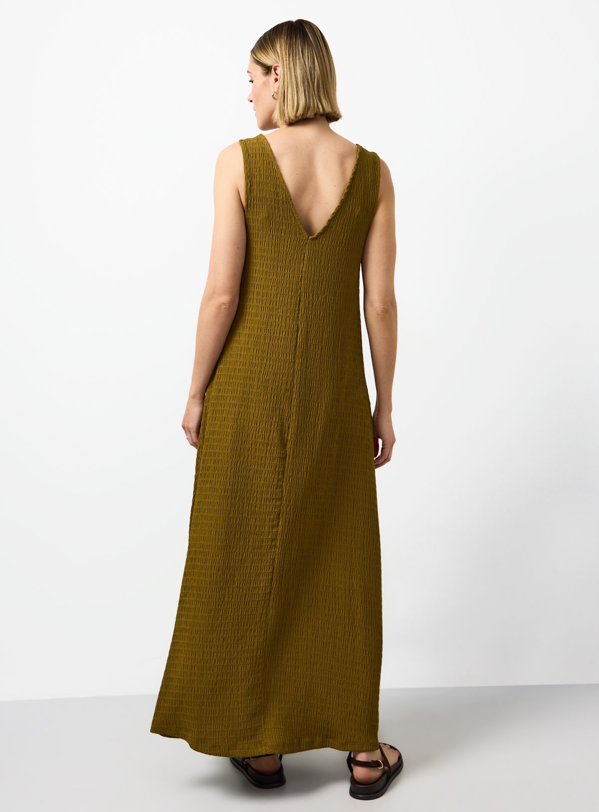 Khaki Jersey Maxi Pocket Dress 24 - Image 4 thumbnail