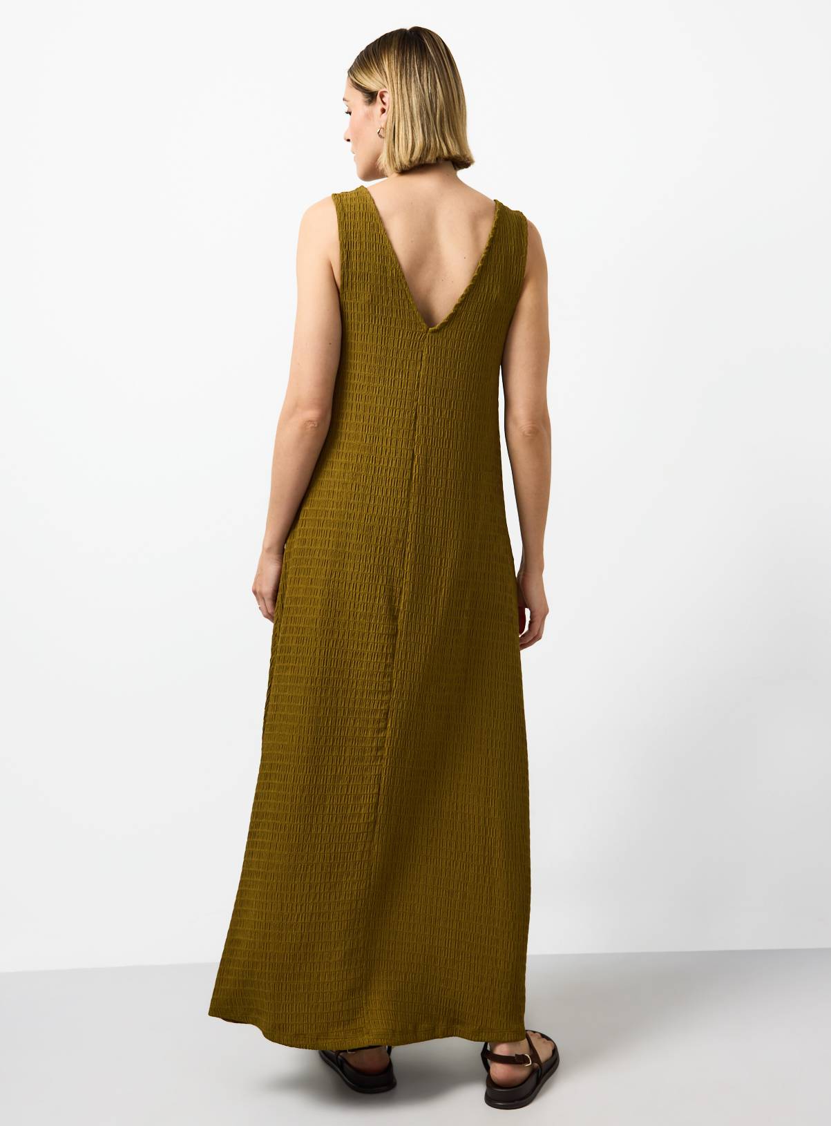 Khaki Jersey Maxi Pocket Dress 24 - Image 4