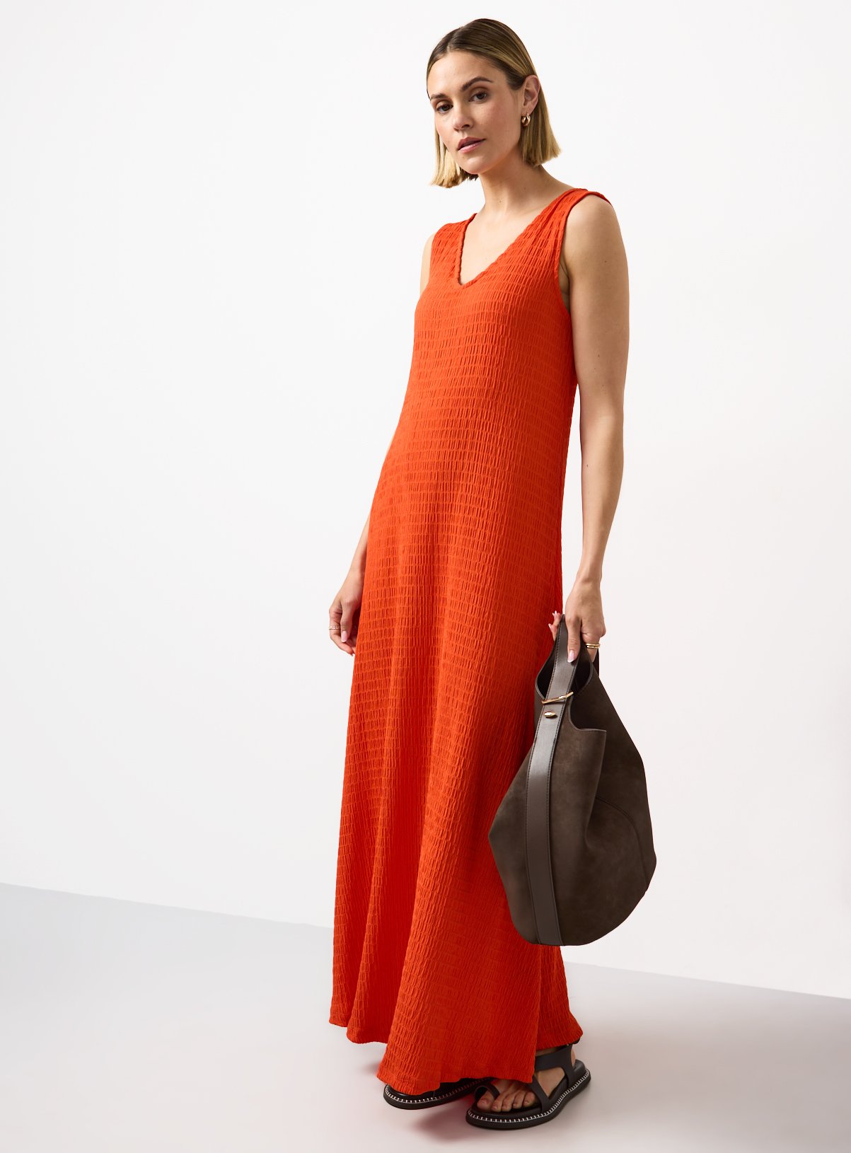 Orange Jersey Maxi Pocket Dress 8 - Image 2 thumbnail