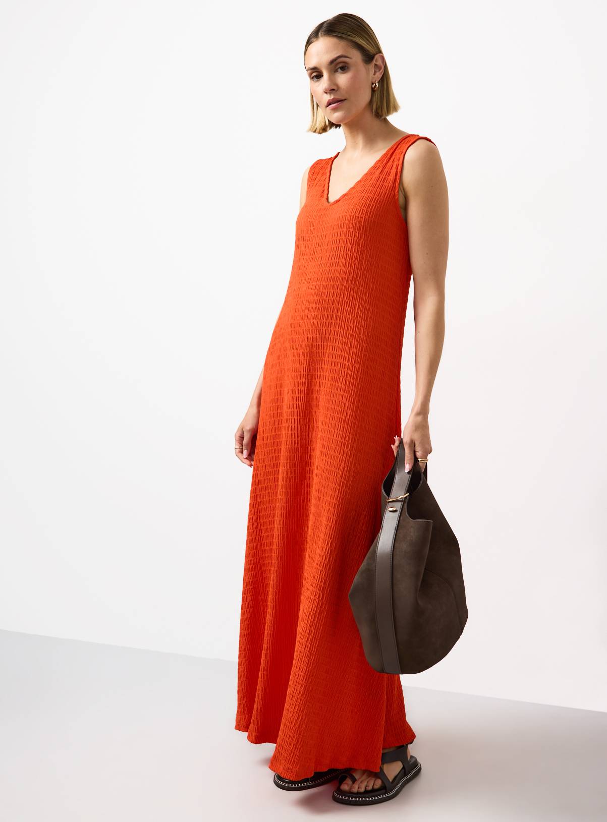 Orange Jersey Maxi Pocket Dress 8 - Image 2