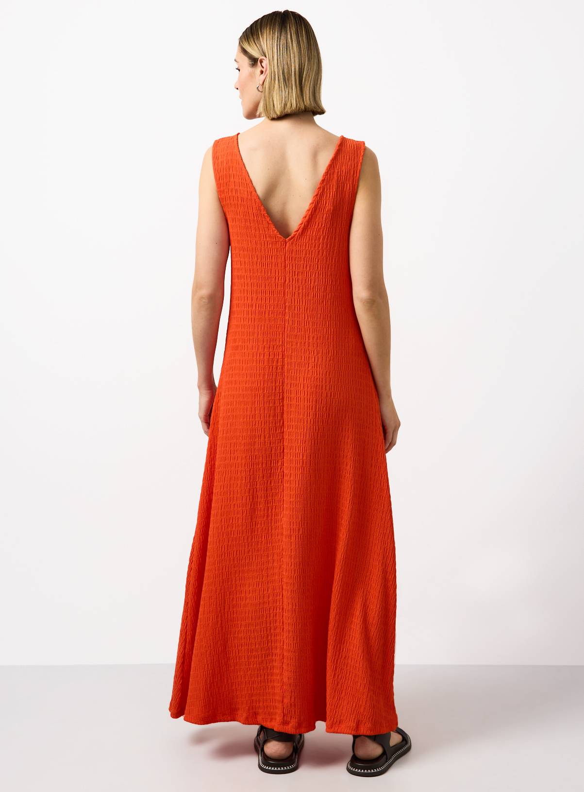 Orange Jersey Maxi Pocket Dress 8 - Image 3