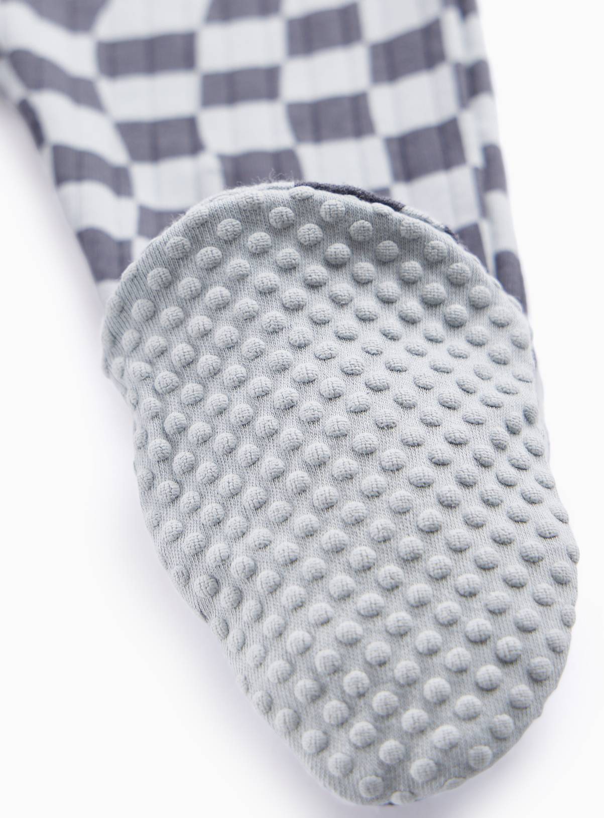 Carved Stripe & Checkerboard Sleepsuits 3-Pack Up to 1 mth - Image 2