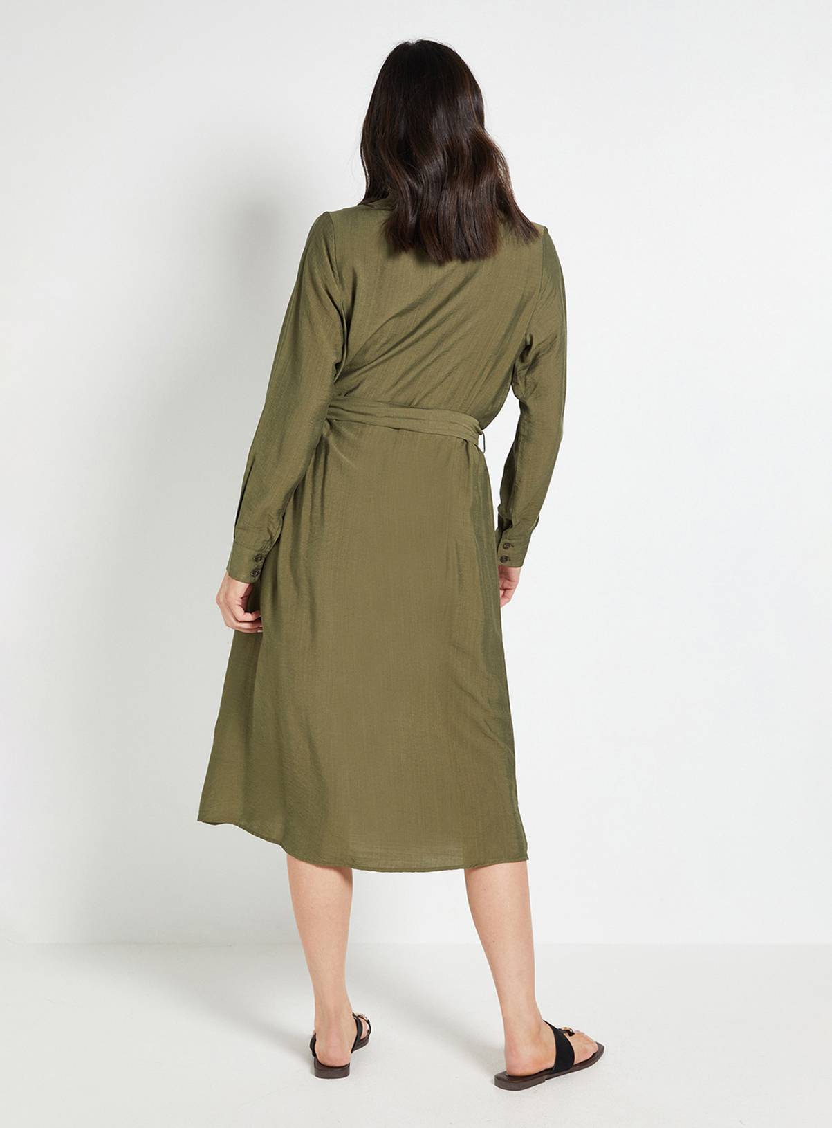 WALLIS Collared Button Through Shirt Dress 14 - Image 3