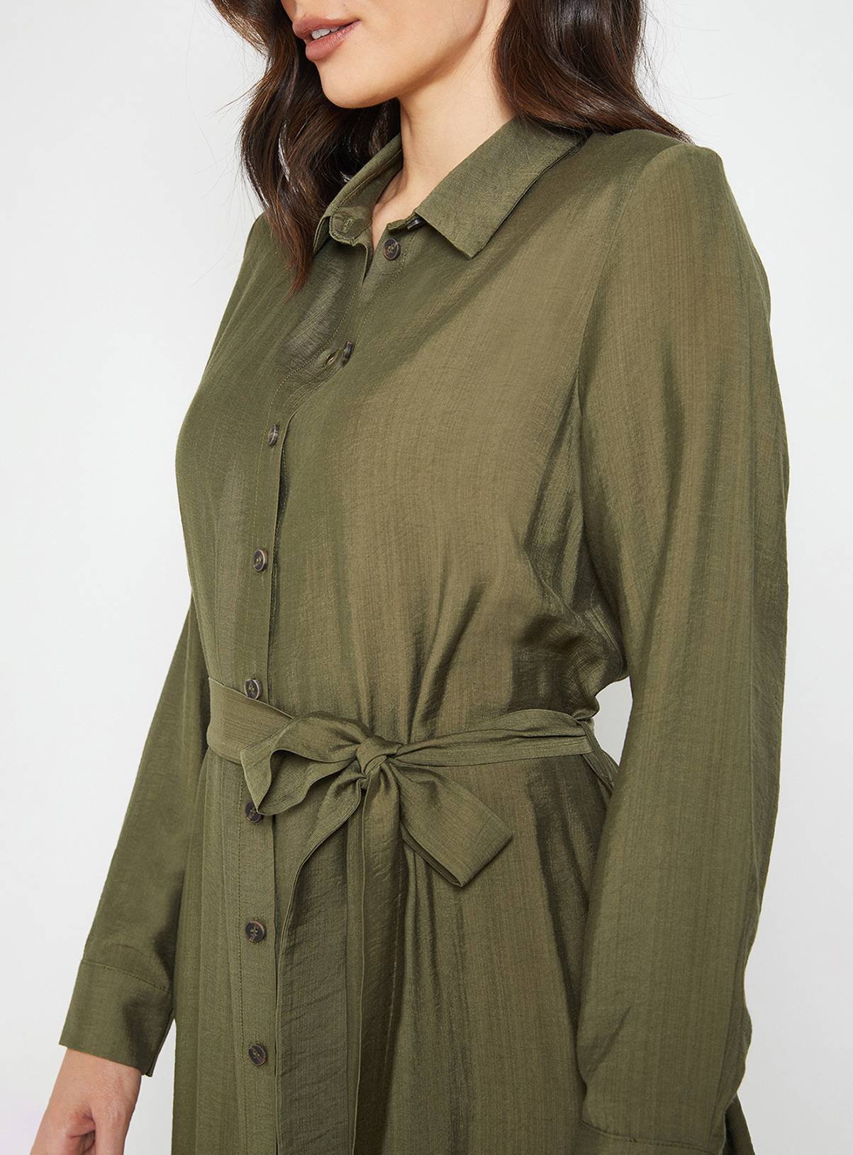 WALLIS Collared Button Through Shirt Dress 14 - Image 5