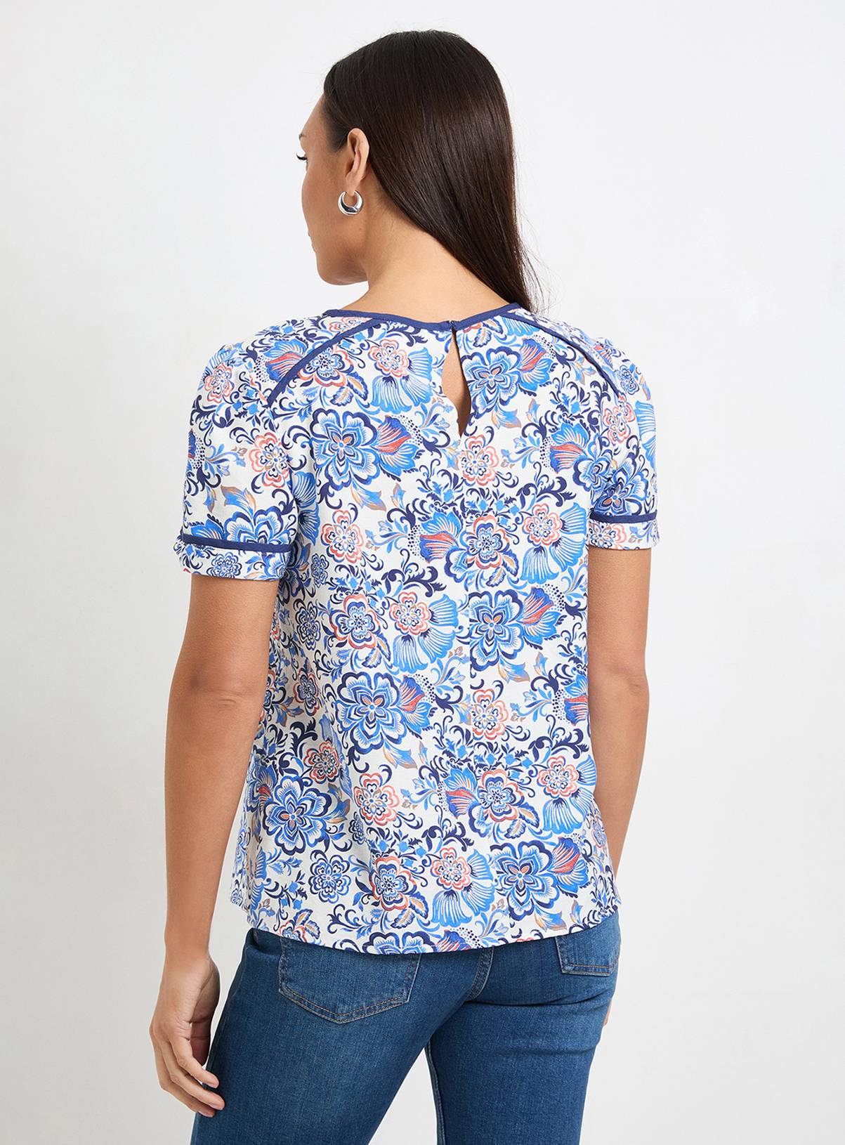 WALLIS Floral Contrast Short Sleeve Top 10 - Image 3