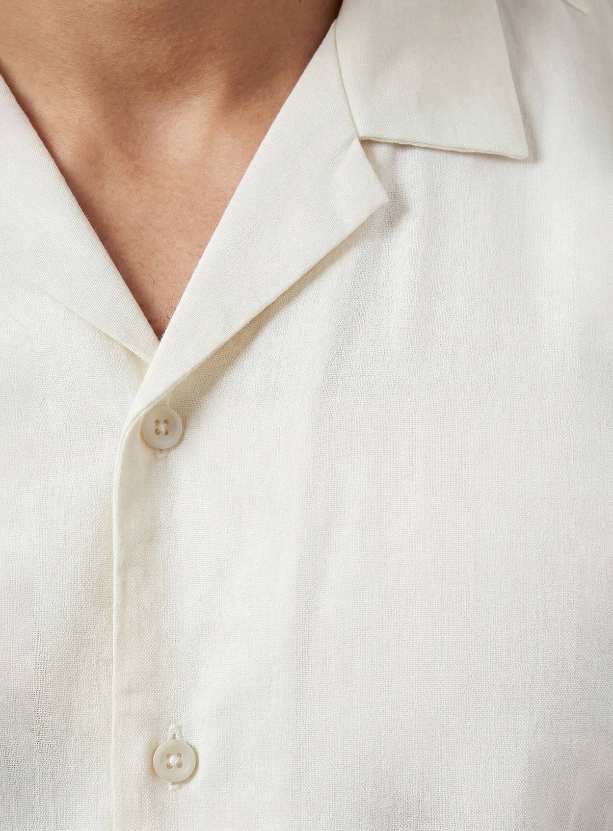 BURTON Off White Linen Blend Short Sleeve Resort Shirt L - Image 2