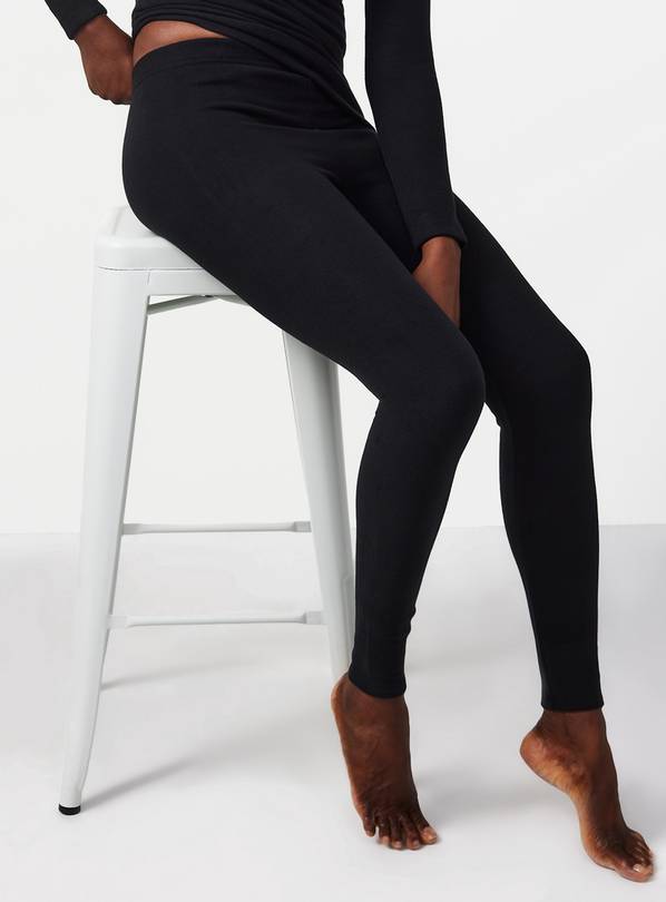 Black Thermal Fleece Leggings XL