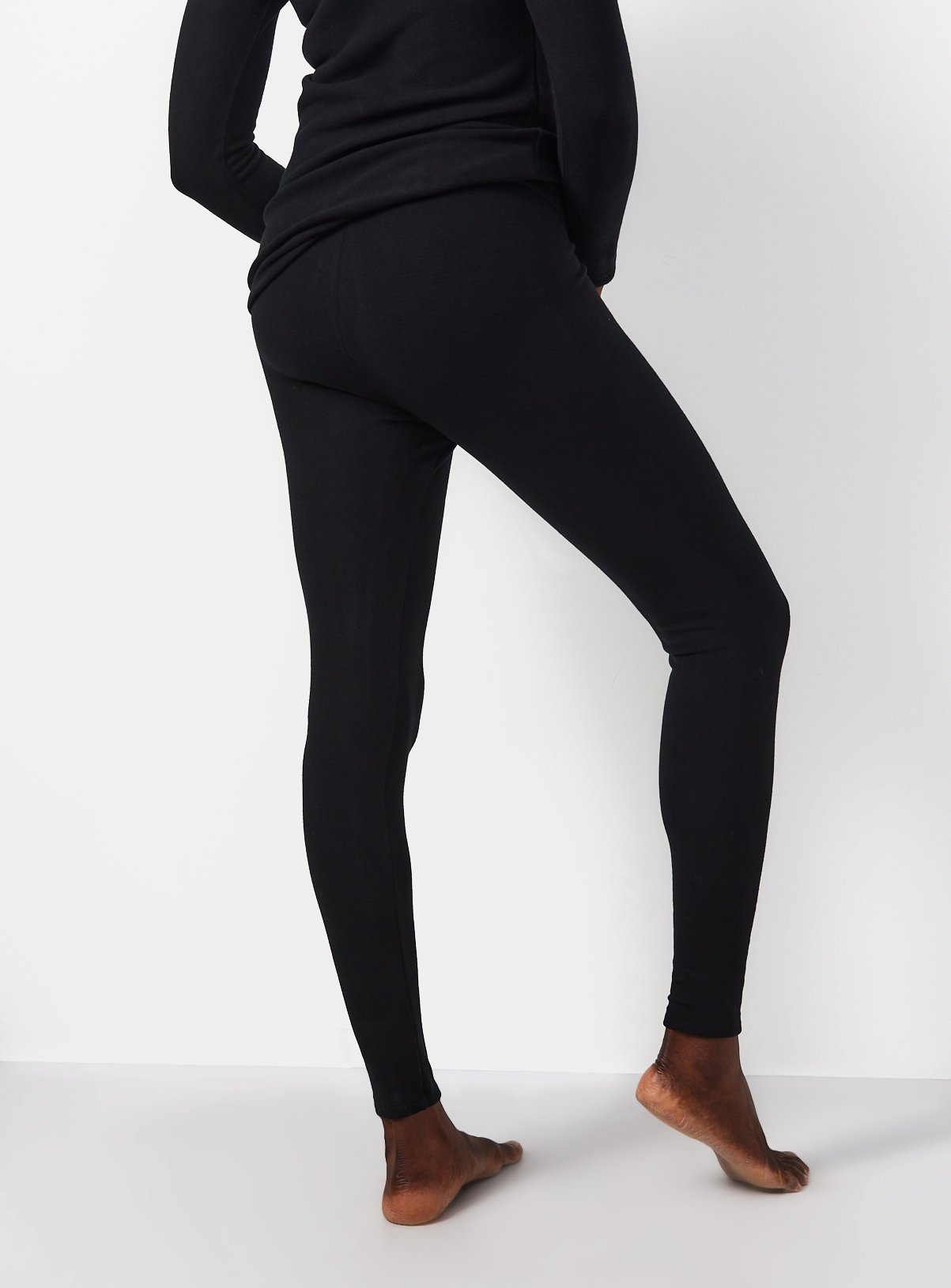 Black Thermal Fleece Leggings XL - Image 5 thumbnail