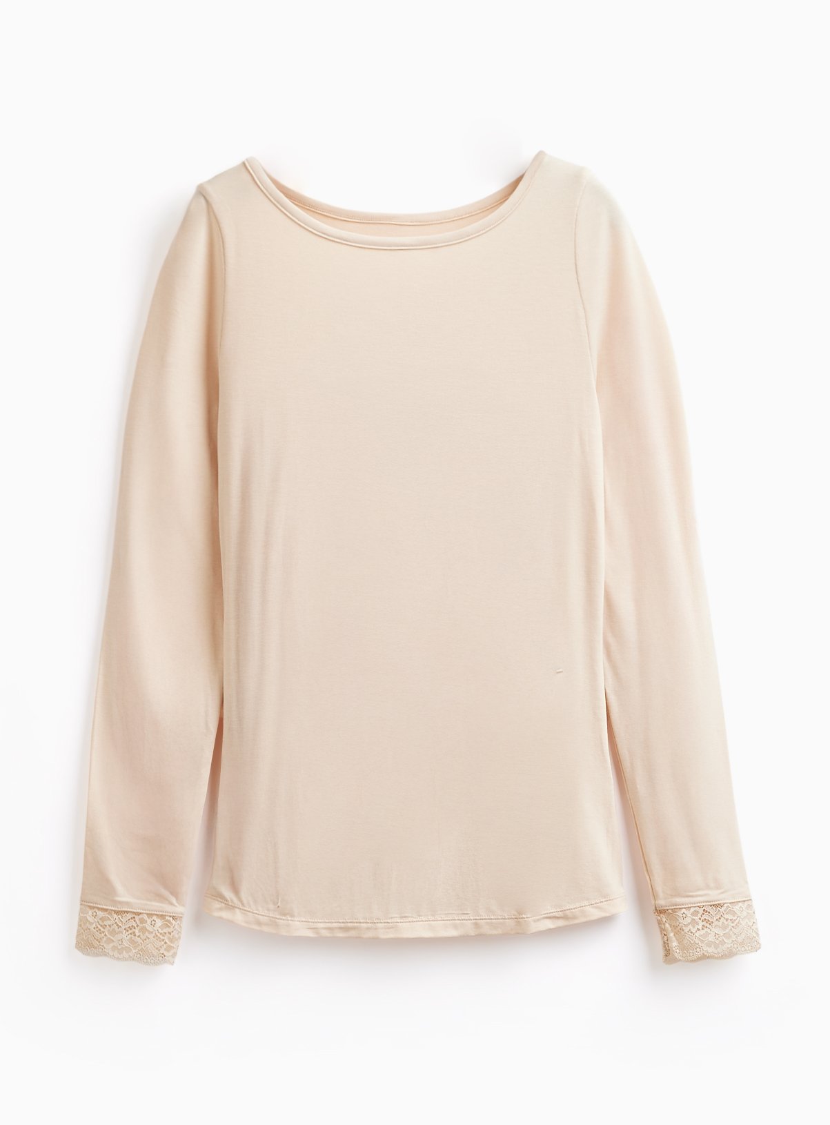 Oatmeal Thermal Modal Long Sleeve Top XL - Image 3 thumbnail