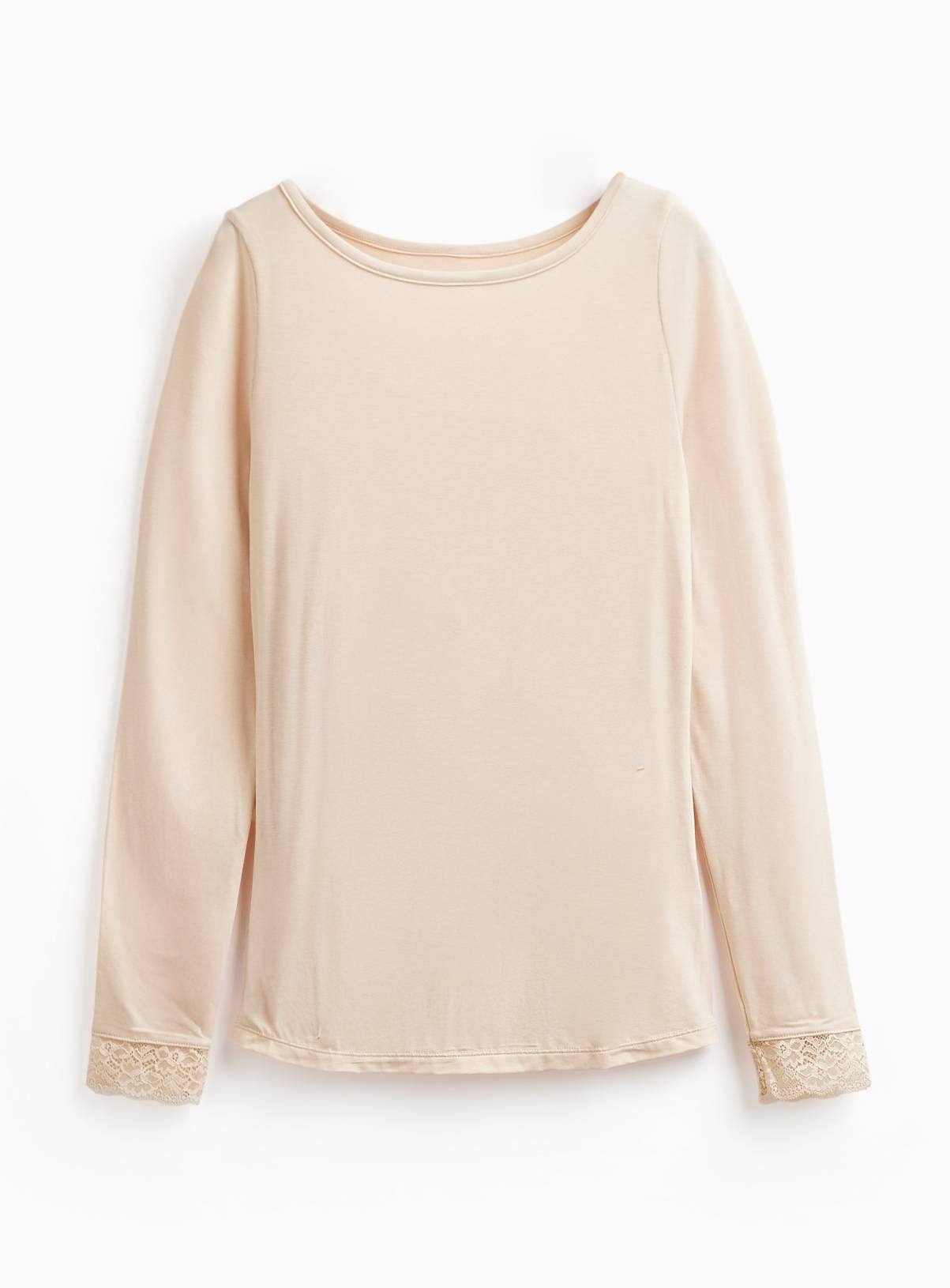 Oatmeal Thermal Modal Long Sleeve Top XL - Image 3