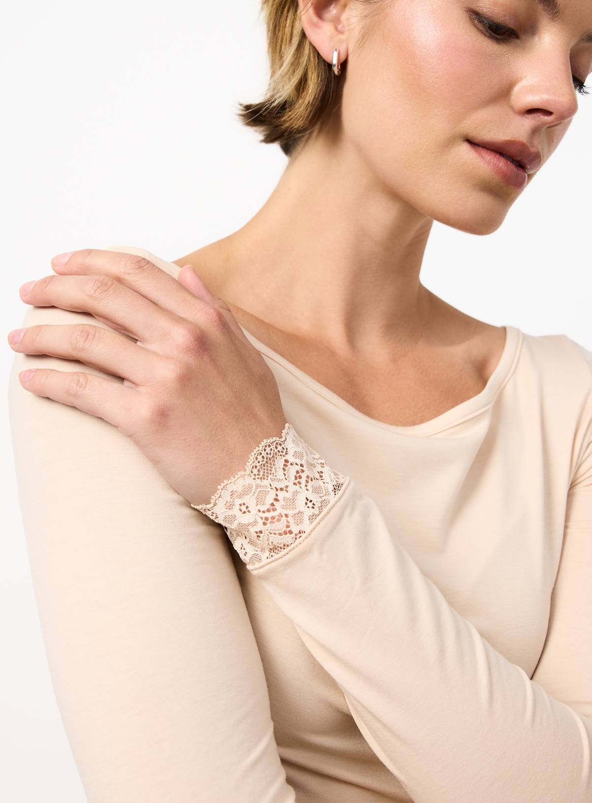 Oatmeal Thermal Modal Long Sleeve Top XL - Image 5