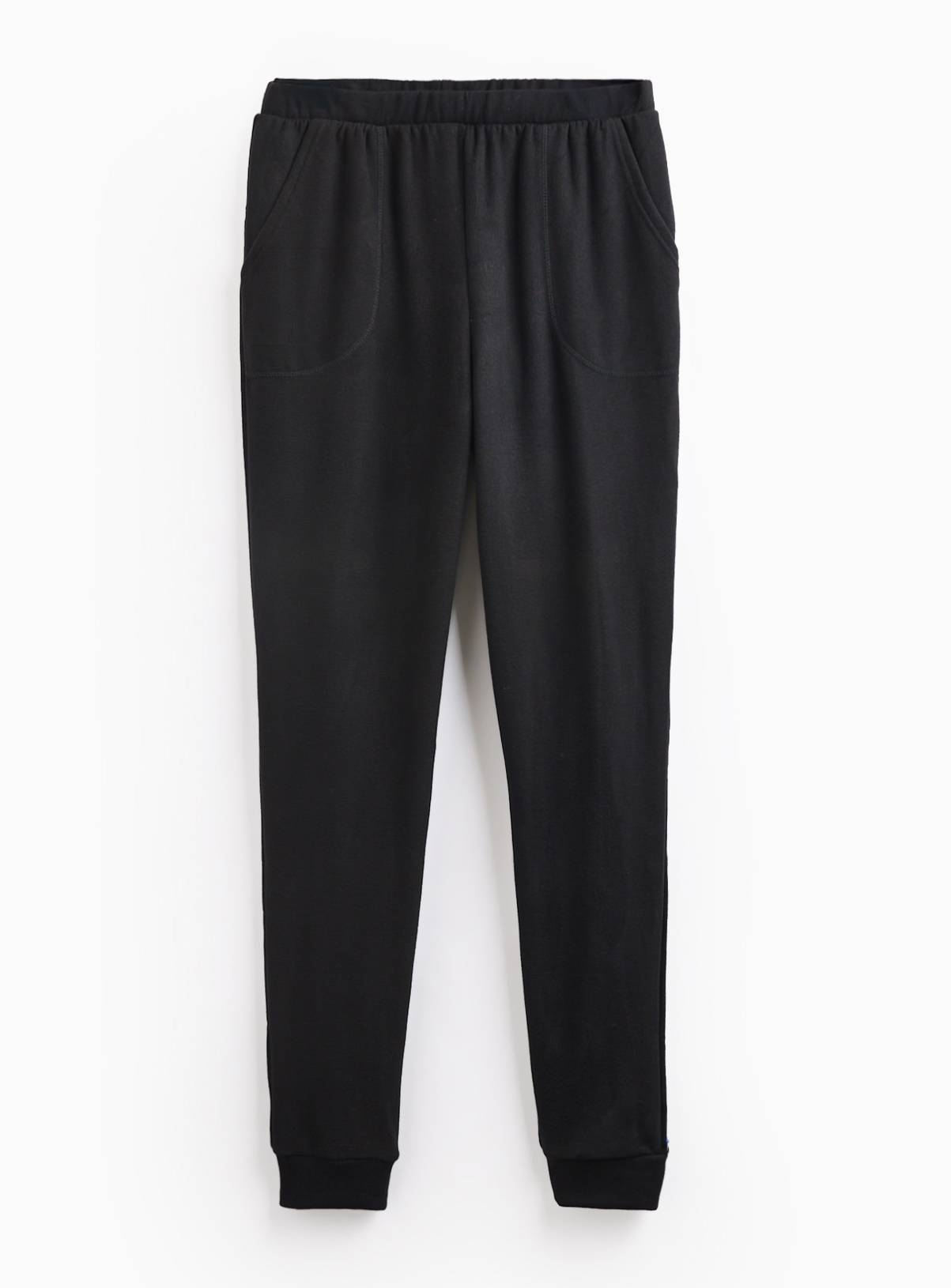 Black Brushed Fleece Relaxed Thermal Jogger L - Image 3
