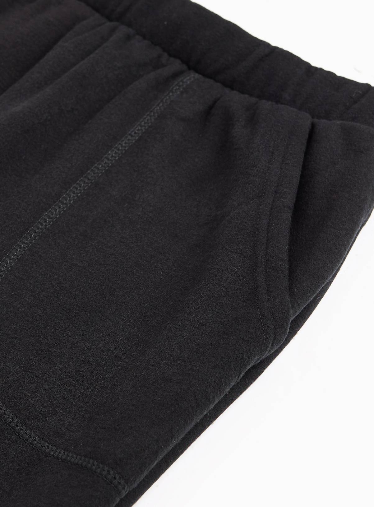 Black Brushed Fleece Relaxed Thermal Jogger L - Image 4