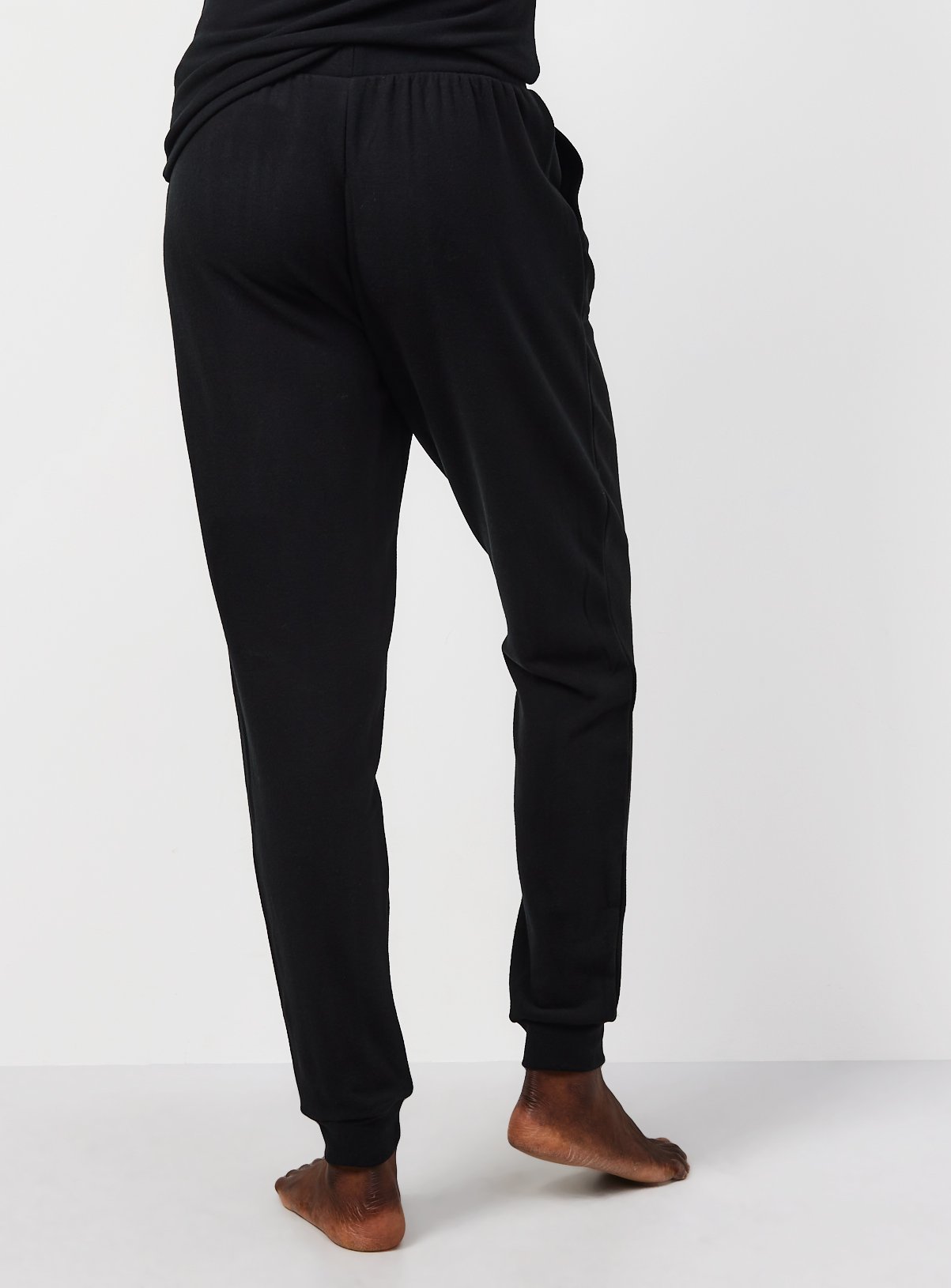 Black Brushed Fleece Relaxed Thermal Jogger L - Image 6 thumbnail