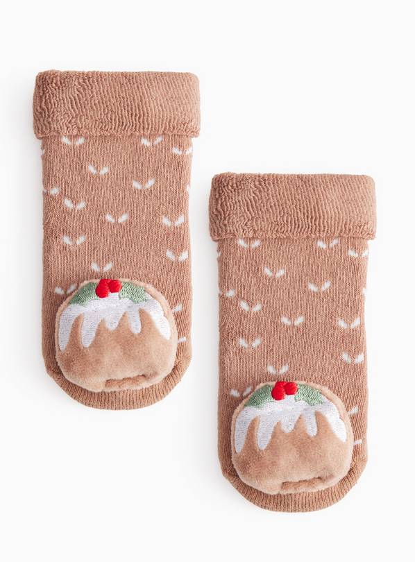 Christmas Pudding Rattle Socks 12-24 months
