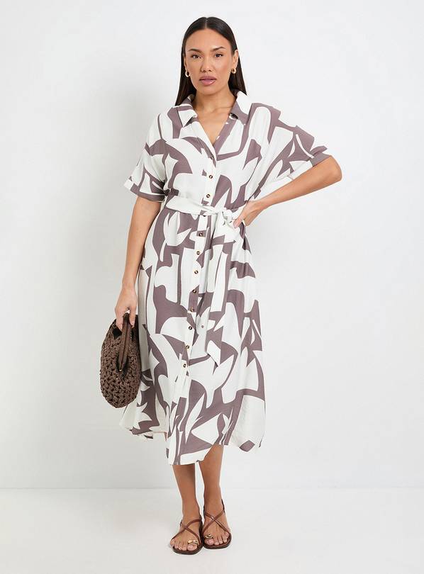 WALLIS Abstract Short Sleeve Shirt Dress 16