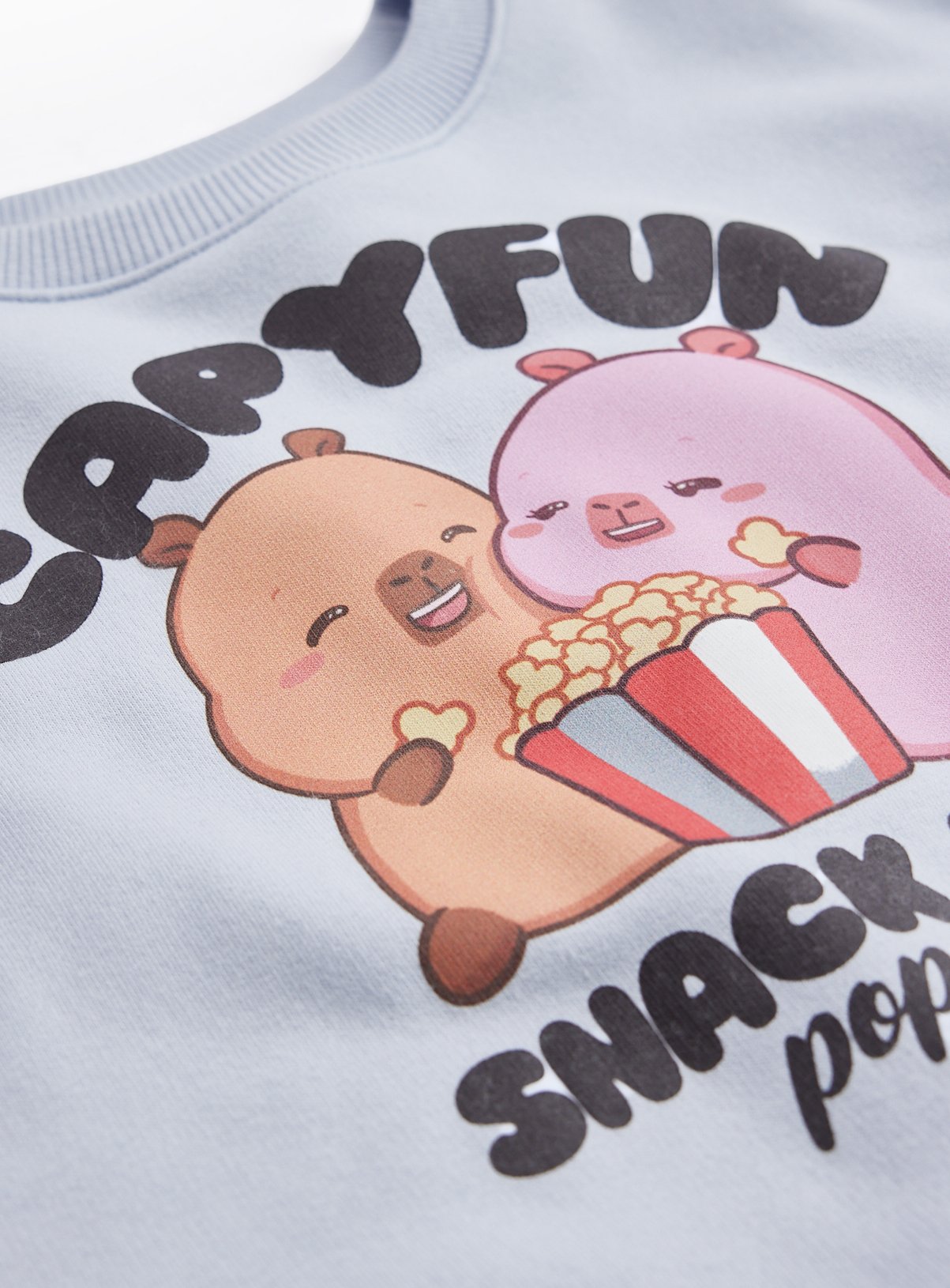 Blue CapyFun Graphic Print Sweatshirt 5 years - Image 2 thumbnail