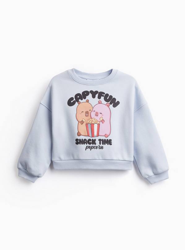 Blue CapyFun Graphic Print Sweatshirt 9 years