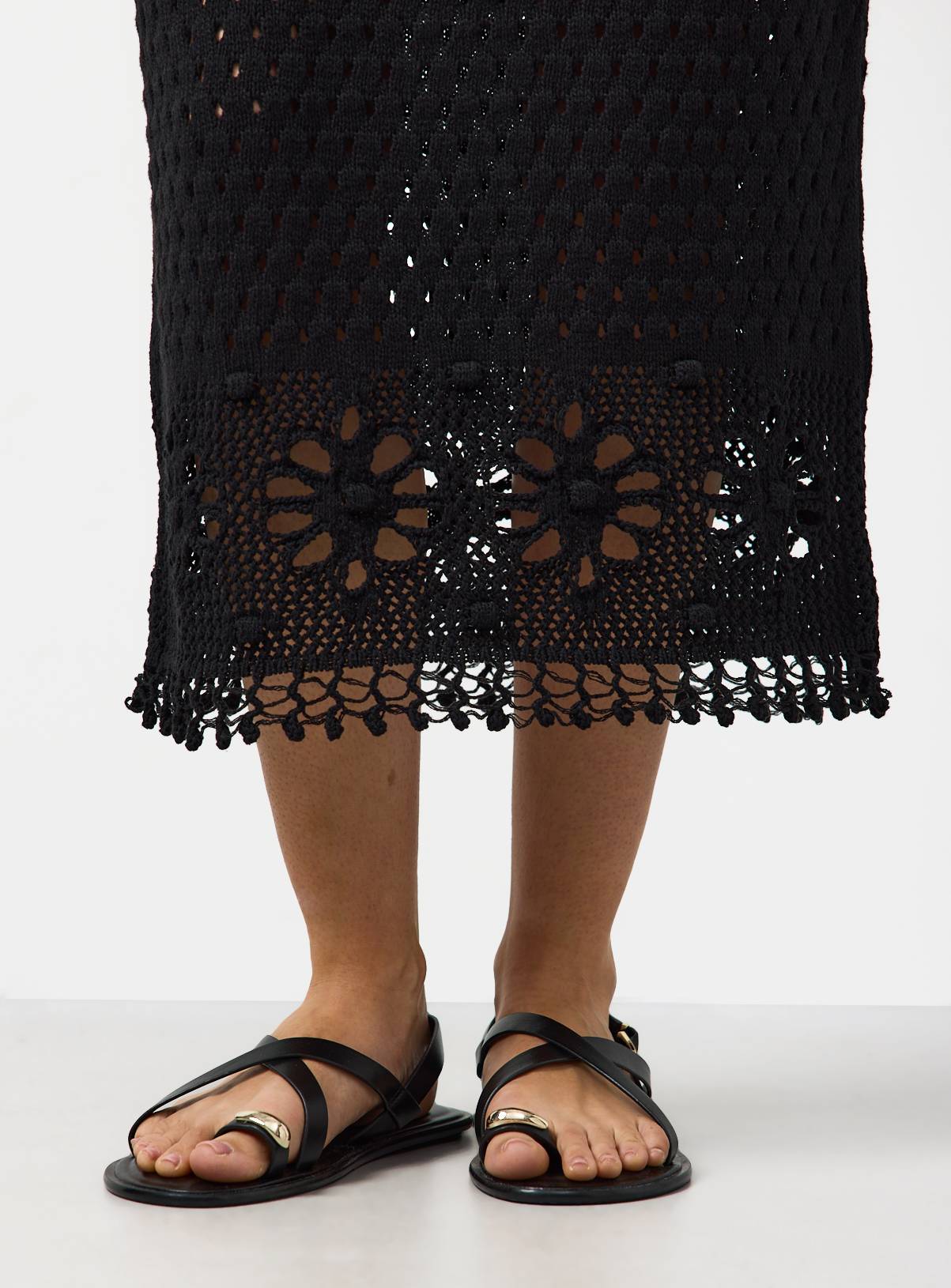 Black Crochet Detail Co-ord Skirt 8 - Image 3