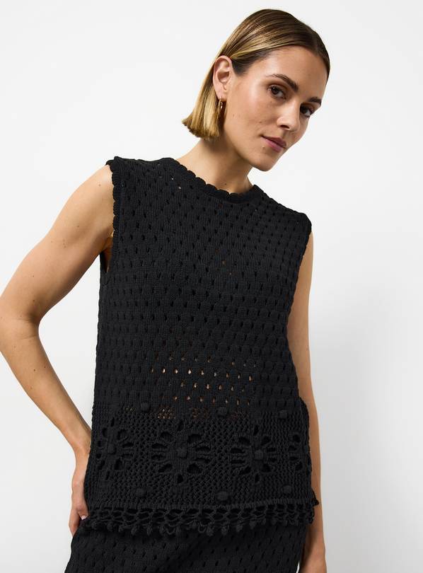 Black Crochet Co-ord Top 12