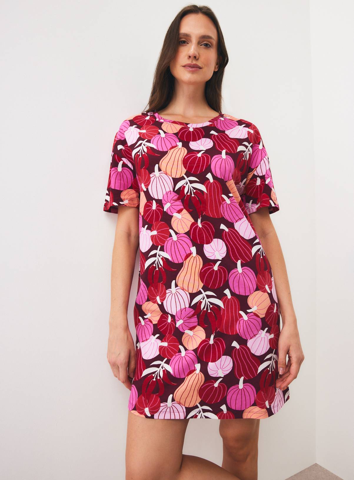 Pumpkin Print Sleep Tee L - Image 1
