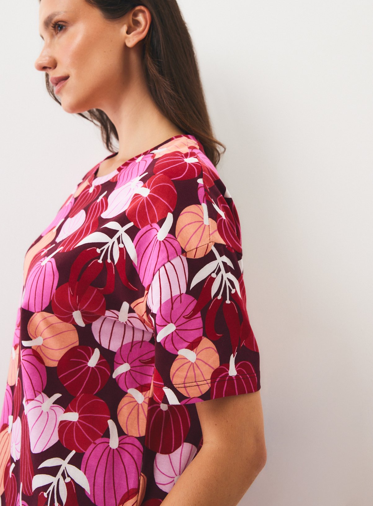 Pumpkin Print Sleep Tee L - Image 3 thumbnail