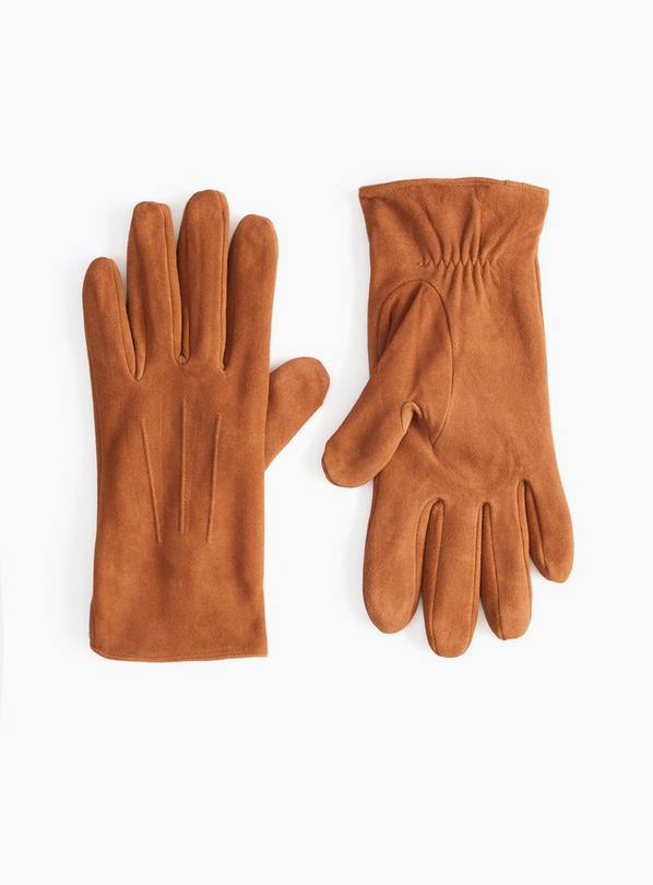Tan Leather Gloves M