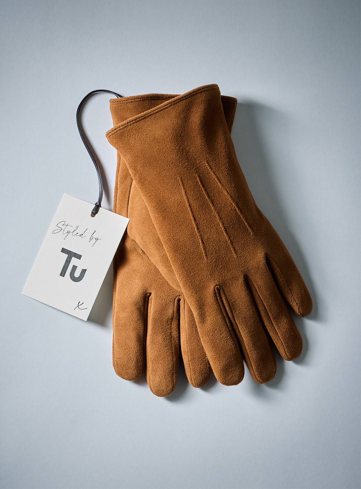 Tan Leather Gloves M - Image 1