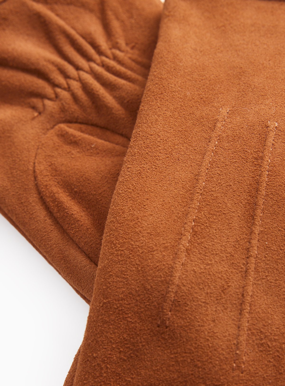Tan Leather Gloves M - Image 3 thumbnail