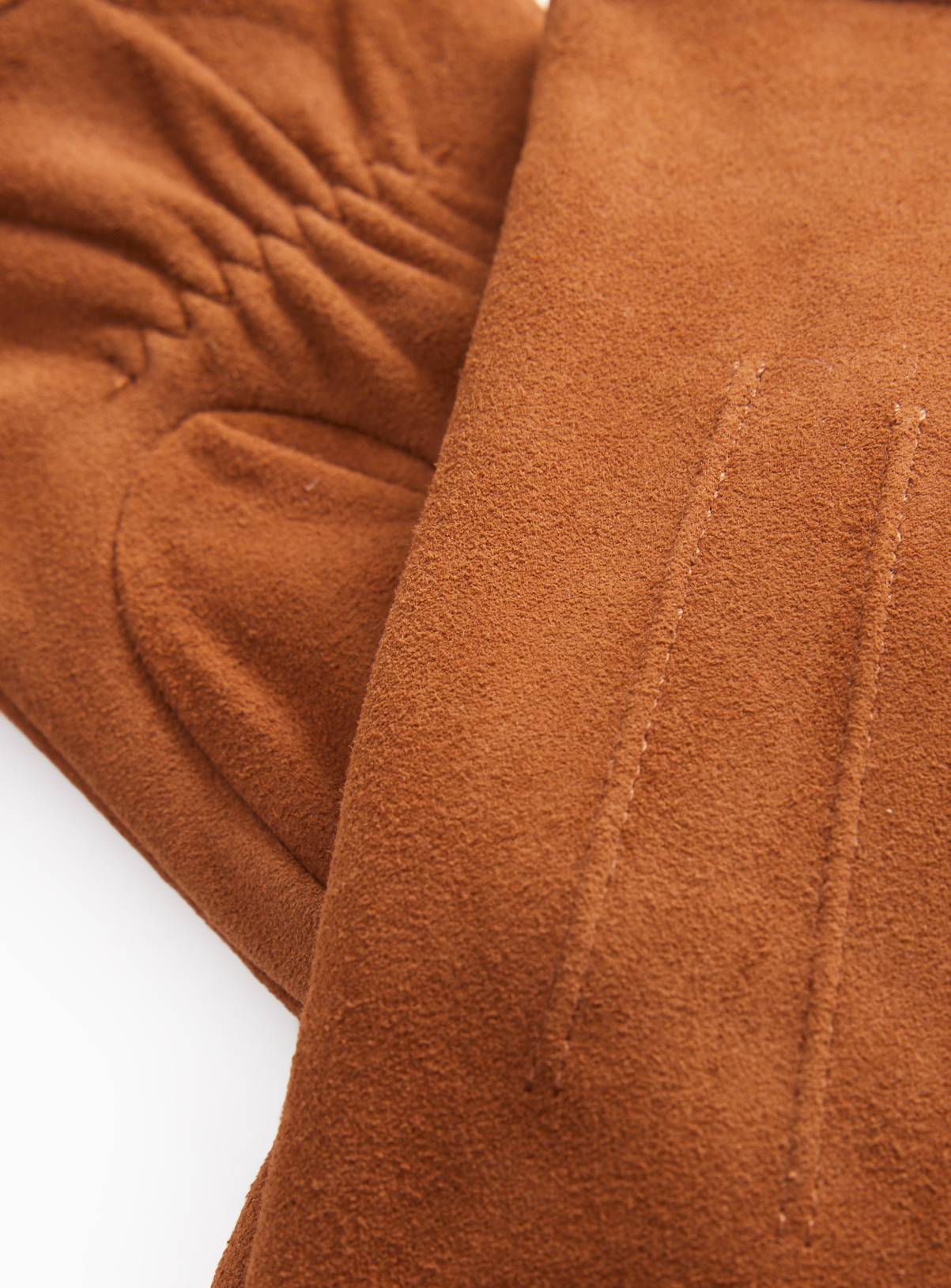 Tan Leather Gloves M - Image 3