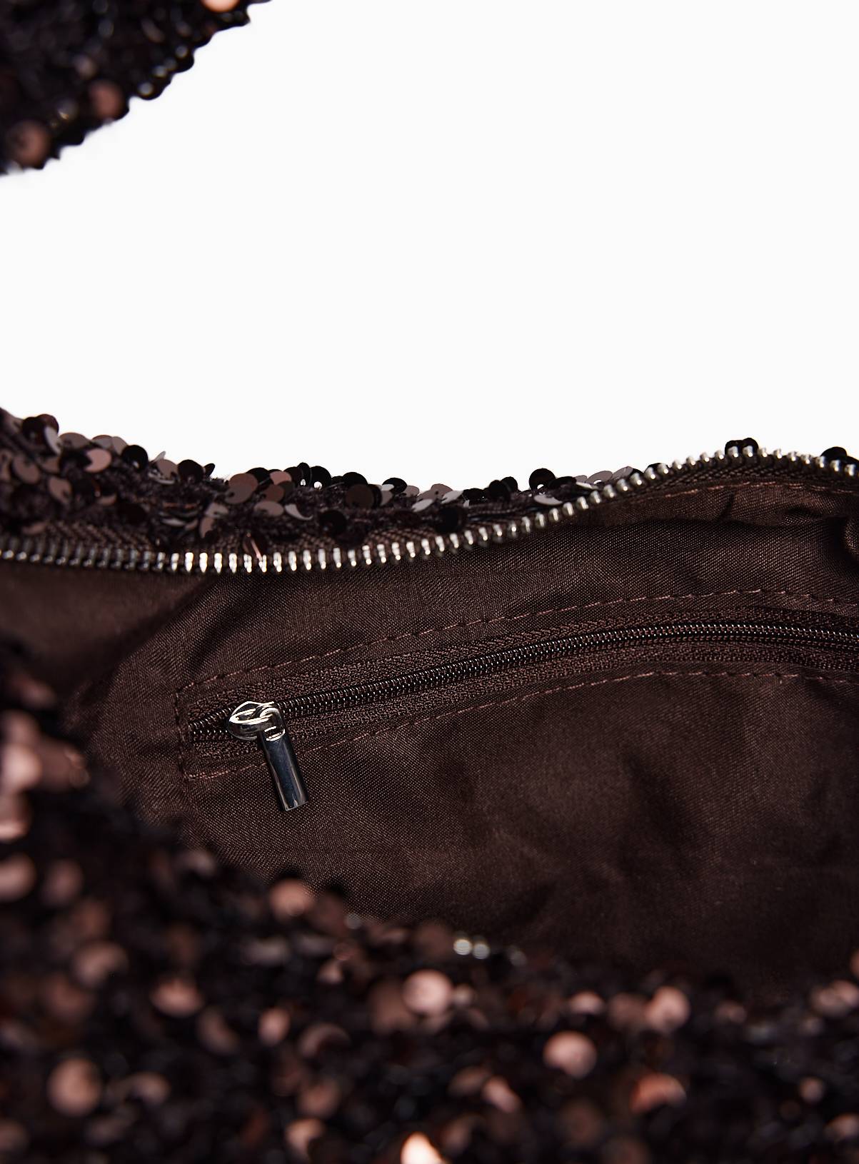 Brown Sequin Mini Shoulder Bag One Size - Image 3
