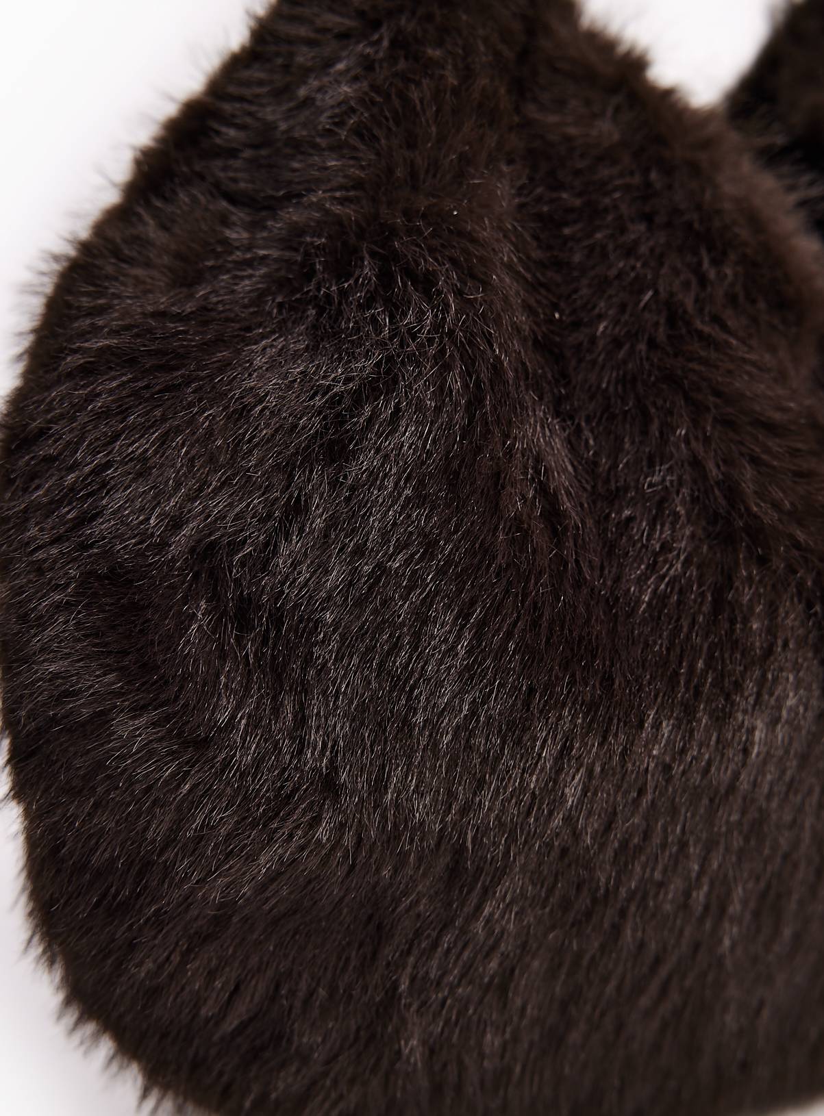 Black Faux Fur Bag One Size - Image 2