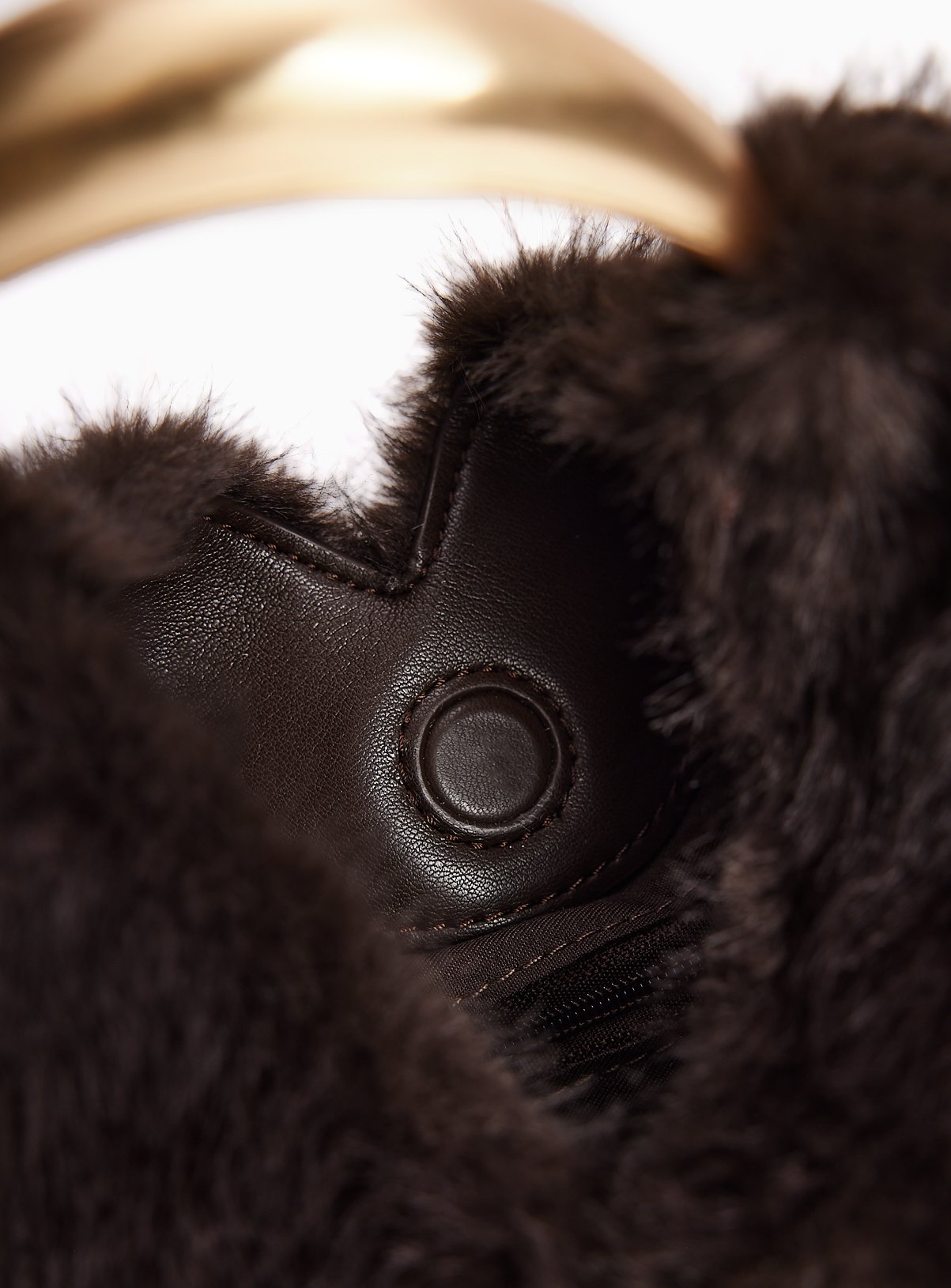 Black Faux Fur Bag One Size - Image 3 thumbnail