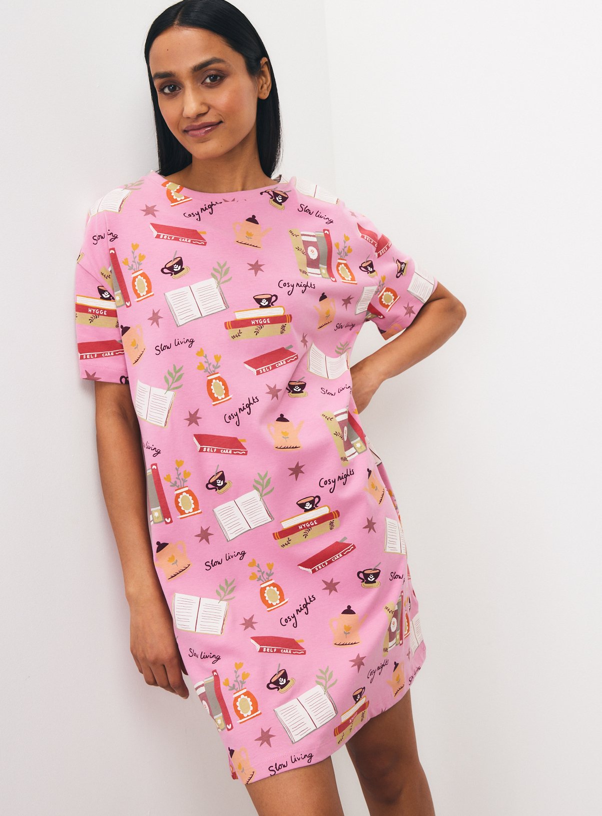 Pink Book Club Long Sleep T-Shirt XXL - Image 2 thumbnail