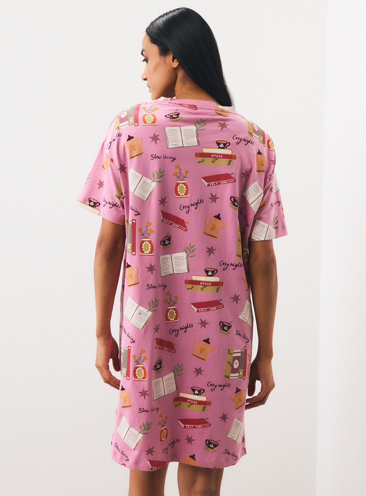 Pink Book Club Long Sleep T-Shirt XXL - Image 4 thumbnail