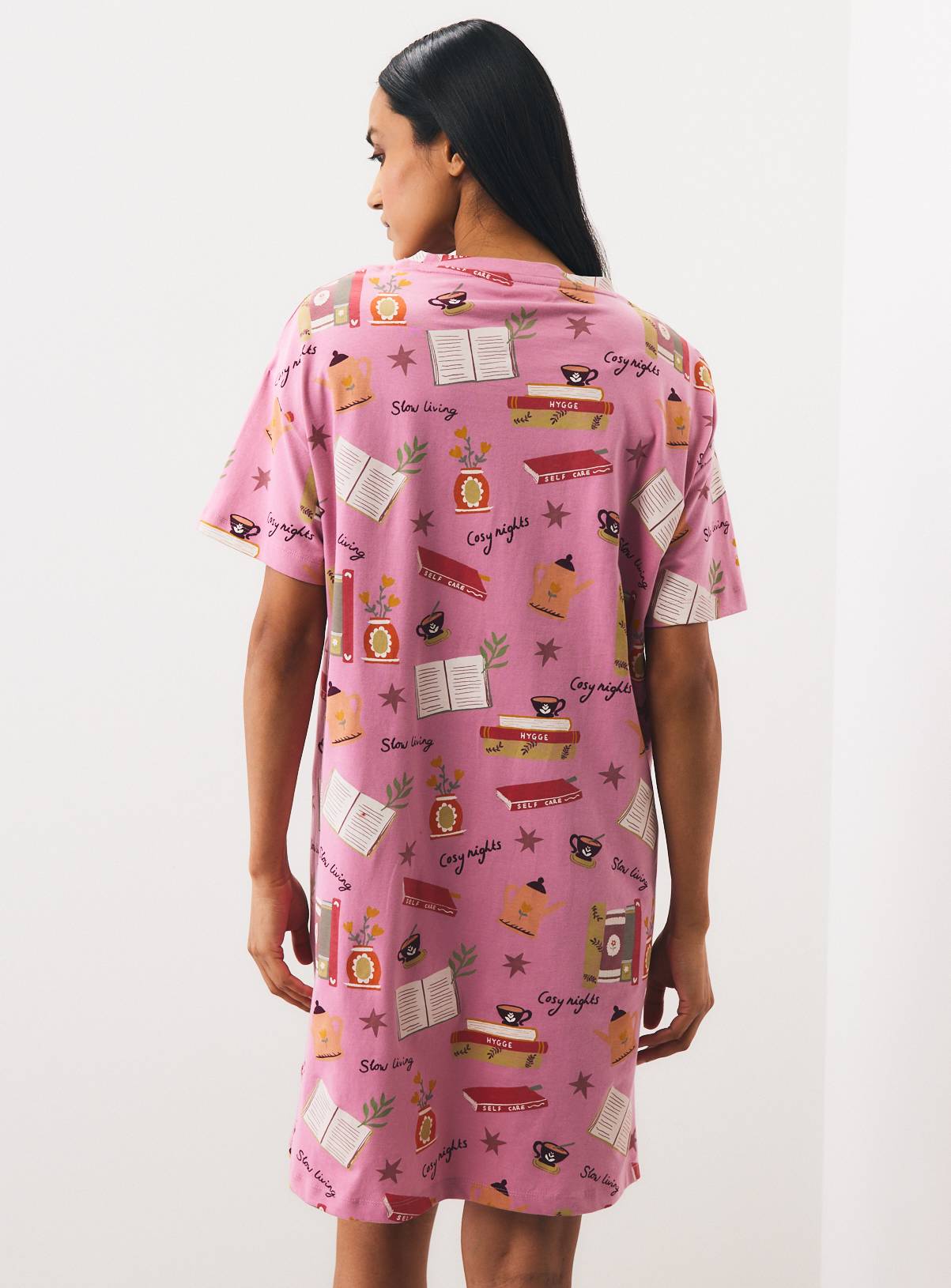 Pink Book Club Long Sleep T-Shirt XXL - Image 4