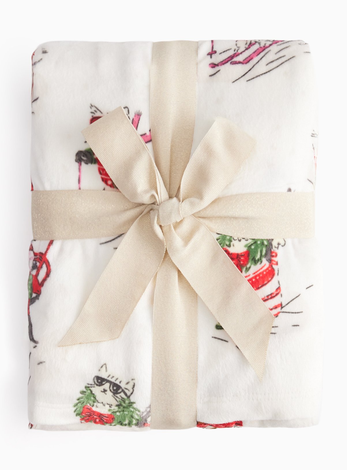Christmas Cat Print Full Length Pyjama Set S - Image 2 thumbnail
