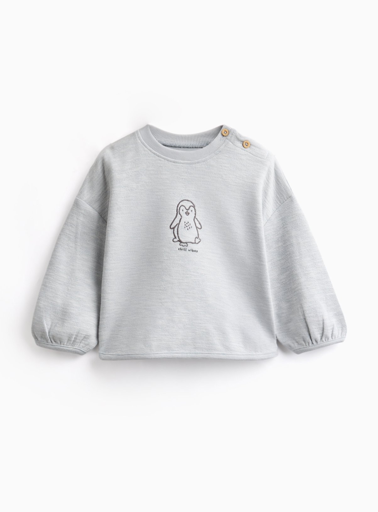 Grey Penguin Graphic Heavyweight Top 12-18 months - Image 1 thumbnail