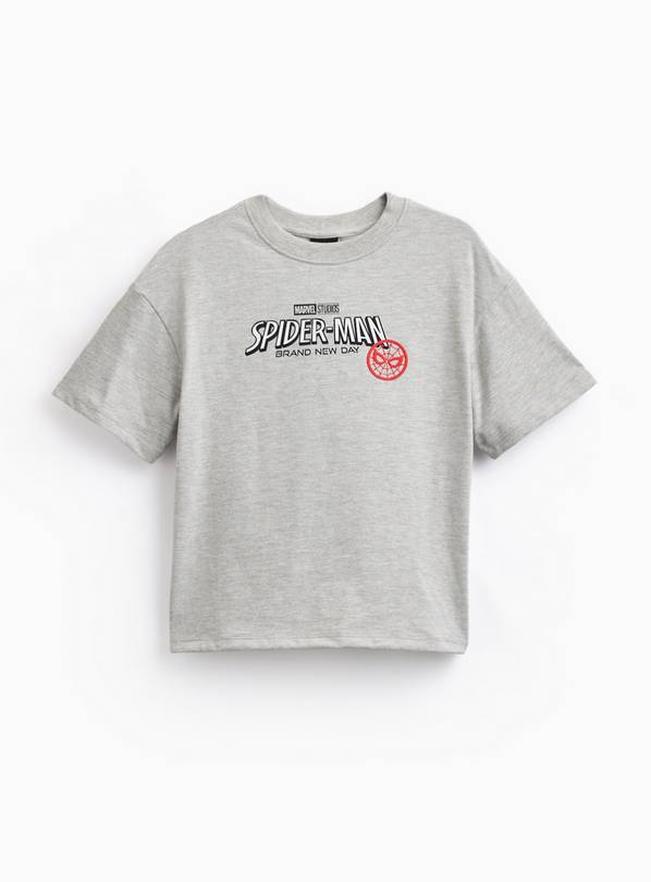Grey Marl Spider-Man Graphic T-Shirt 6 years