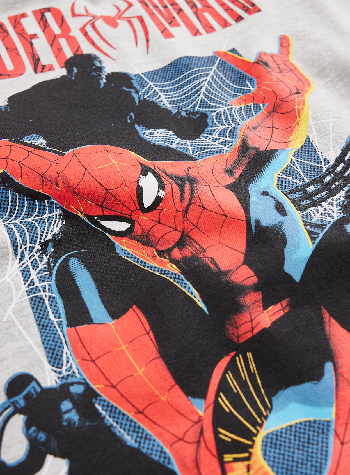 Grey Marl Spider-Man Graphic T-Shirt 10 years - Image 2 thumbnail